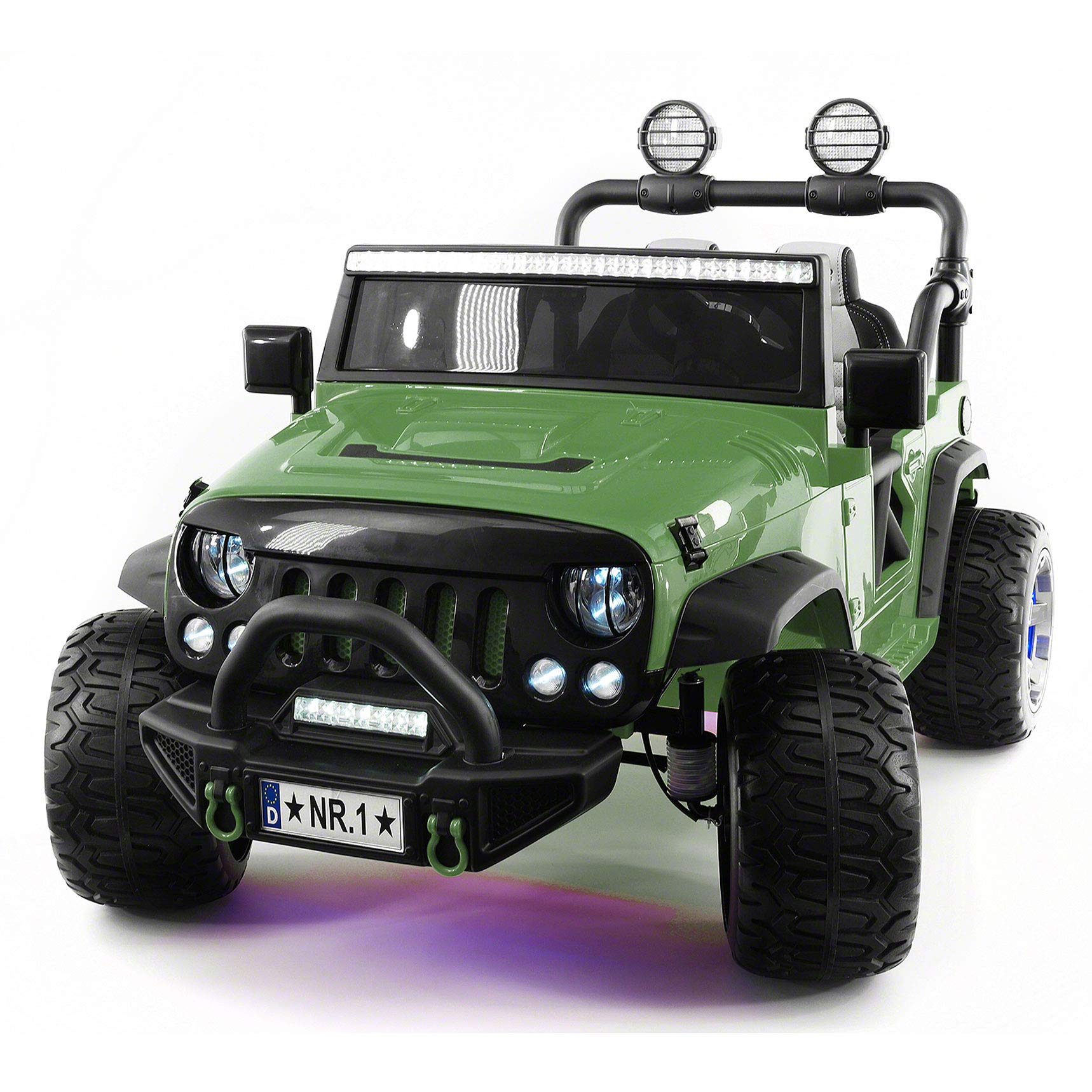 **Modern Kids Trail Explorer 2-Seater 12V Electric Ride-On Car with Parental Remote Control, EVA Foam Wheels, Leather Seat, Bluetooth FM MP3 Player & LED Lights – Perfect for Outdoor Adventures & Backyard Fun**