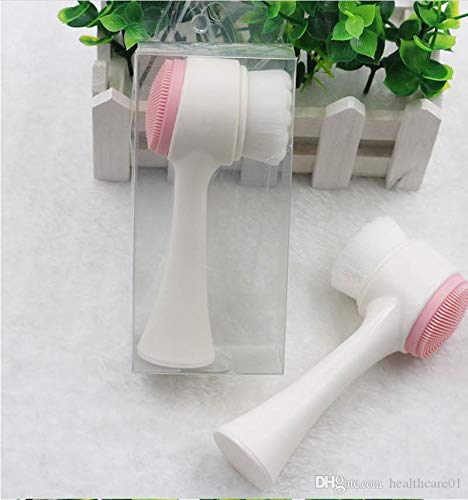 Exfoliating Facial Brush for Deep Cleansing & Pore Care - Pink Skin Care Tool with Ergonomic Plastic Handle | Perfect for Daily Face Cleansing & Makeup Removal