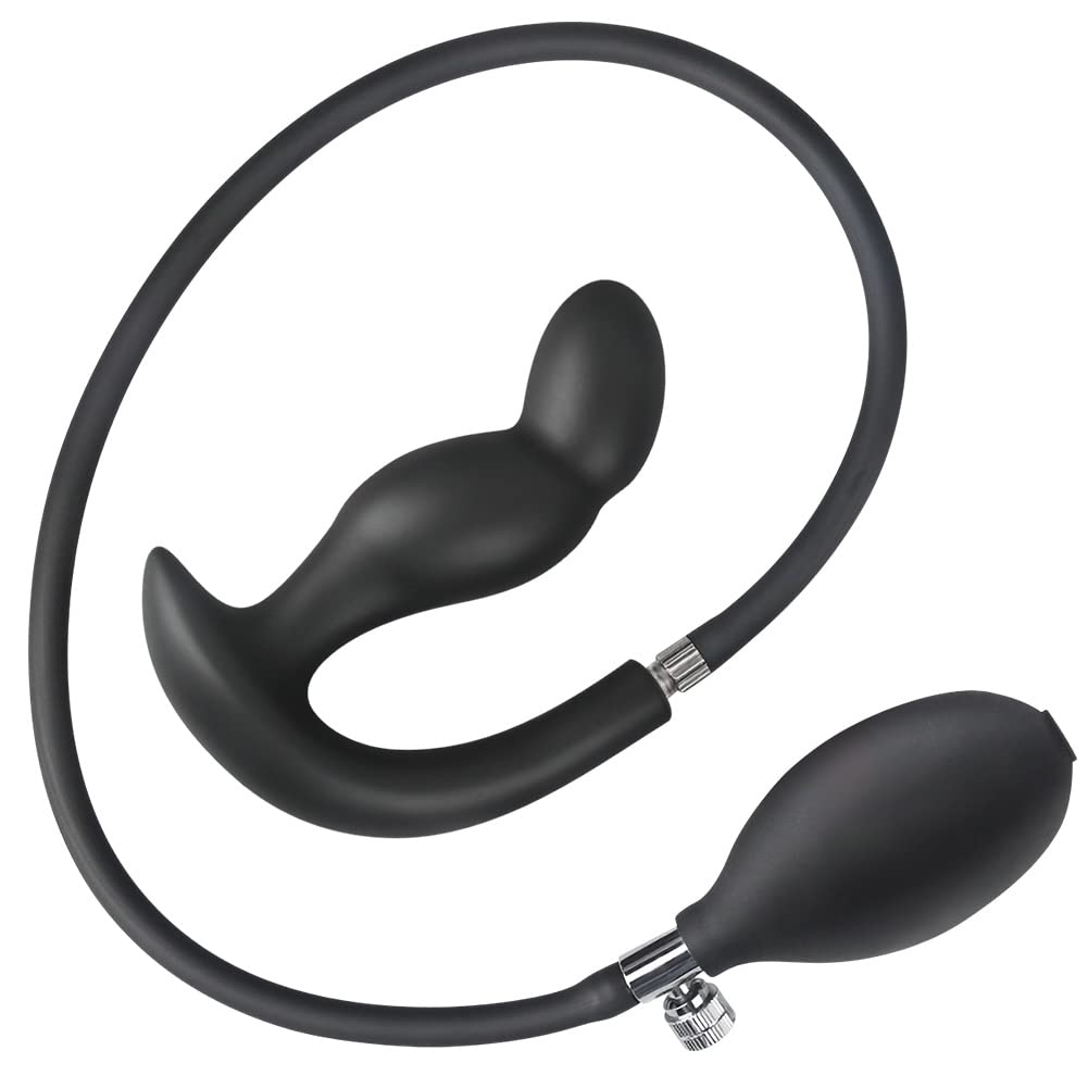 SXOVO Inflatable Expanding Anal Plug - Liquid Silicone Butt Plug for Prostate Massage & G-Spot Stimulation | Adult Sex Toy for Anal Training & SM Play | Perfect for Couples Play & Solo Pleasure