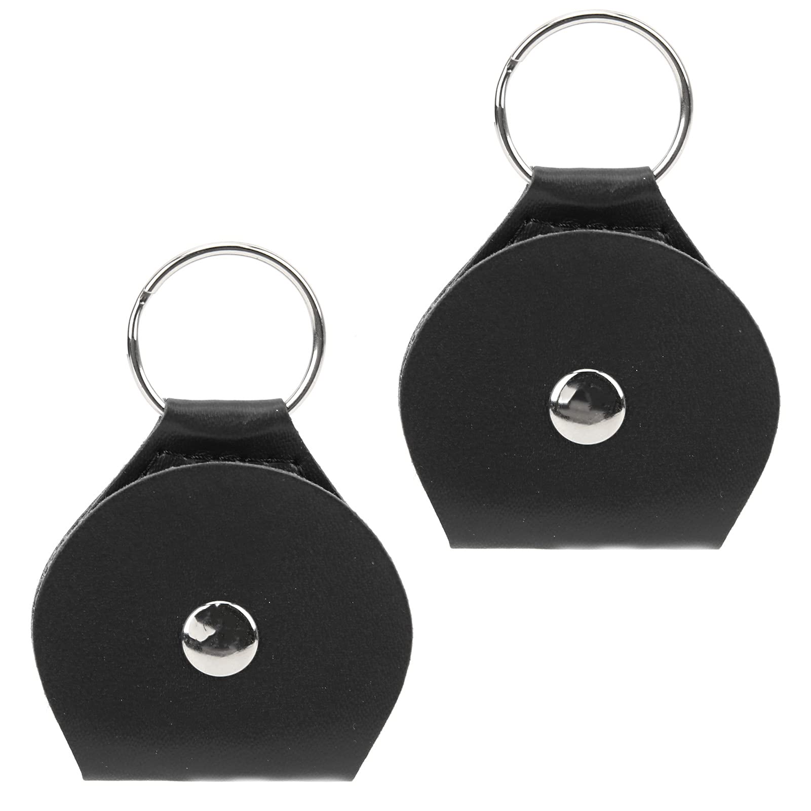 Premium Guitar Pick Holder Case - Durable 2-Piece Keychain Pick Storage for Guitarists | Portable & Multipurpose | Ideal for Travel, Practice & Live Performances (Black)