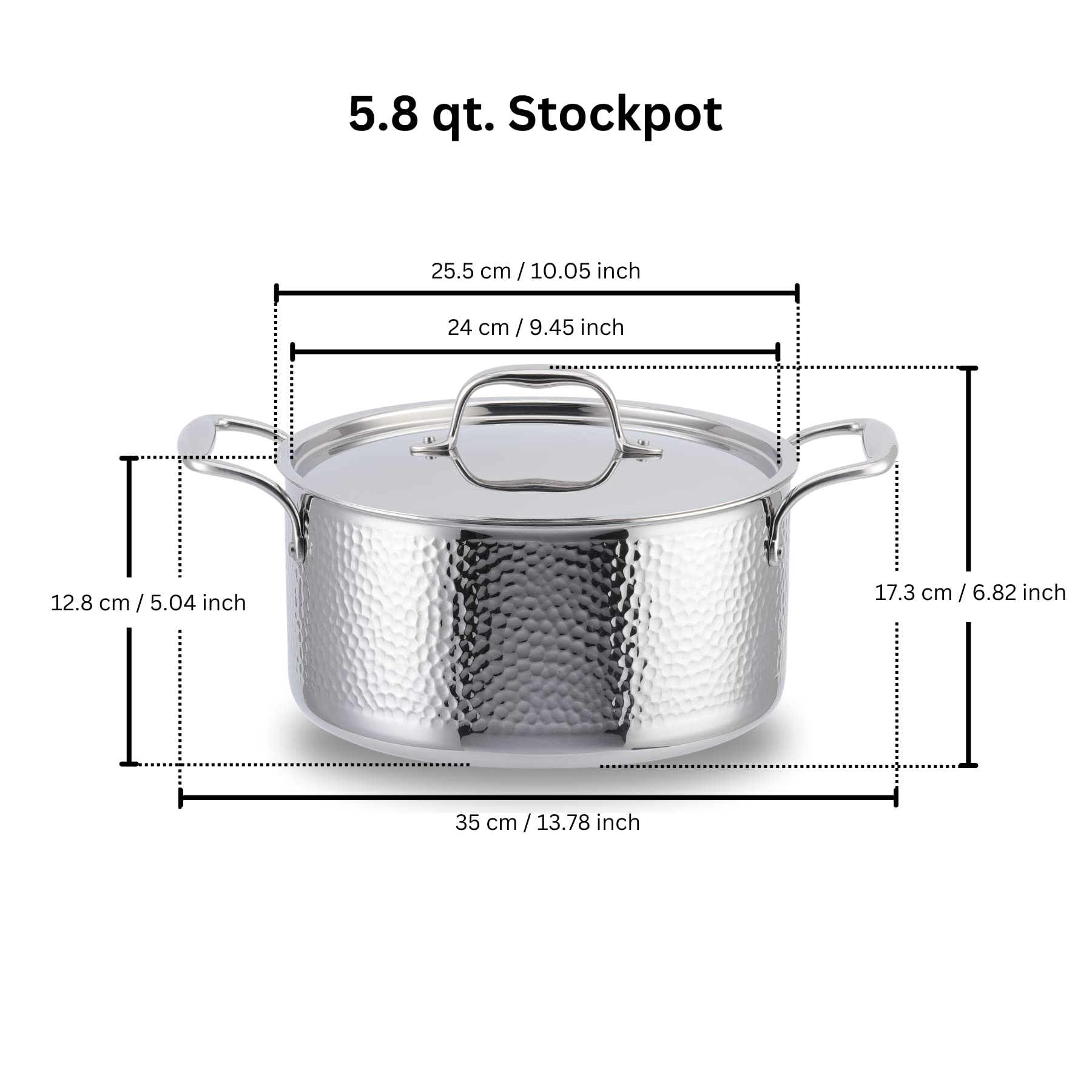 Premium Stainless Steel 9-Piece Cookware Set - Oven & Dishwasher Safe - Nonstick Pots and Pans Set with Glass Lids - Perfect for Boiling, Frying, Baking & Everyday Cooking