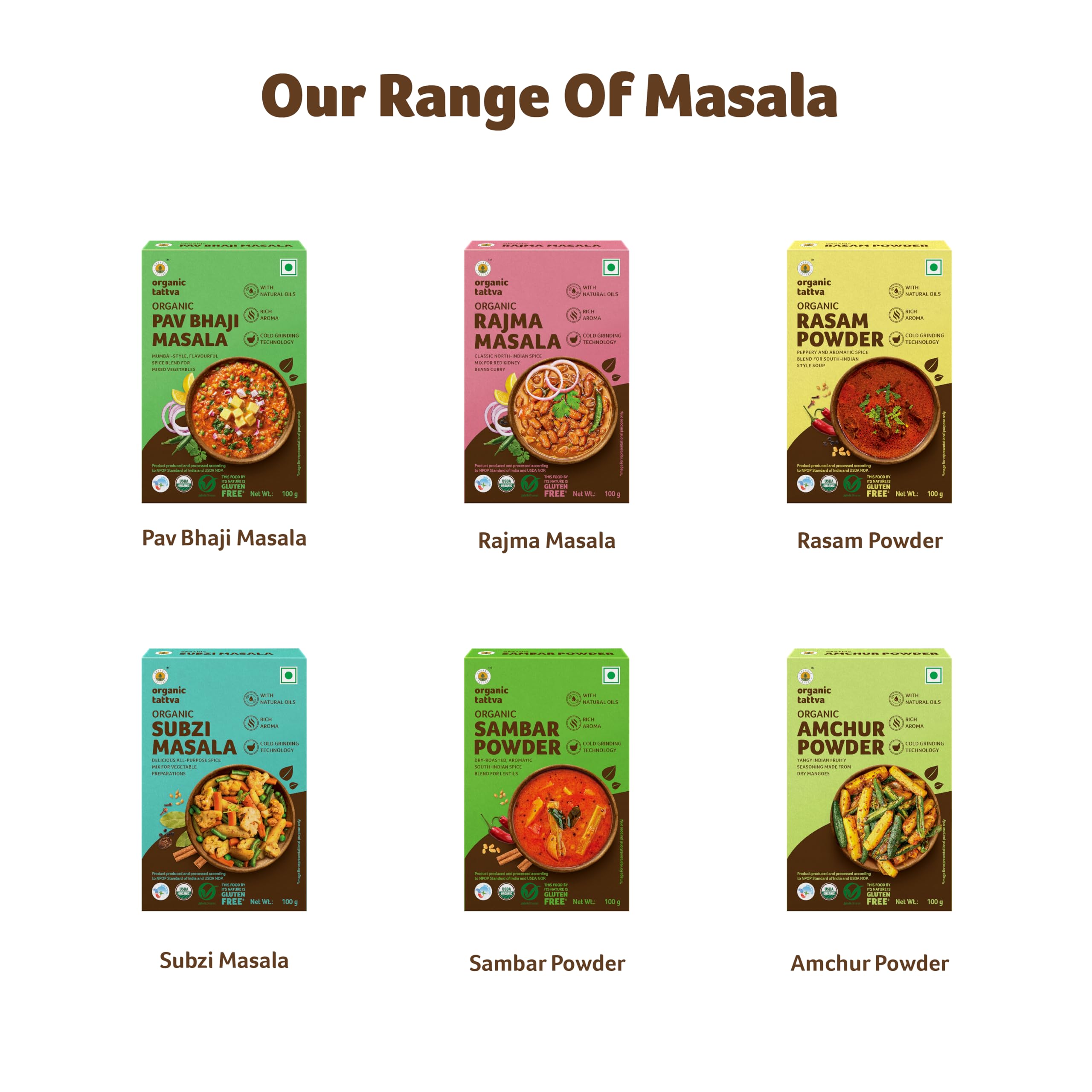 Organic Tattva Premium Garam Masala Powder - 100g | All-Natural Indian Spice Blend, No Preservatives | Perfect for Curries, Soups & Authentic Indian Cooking