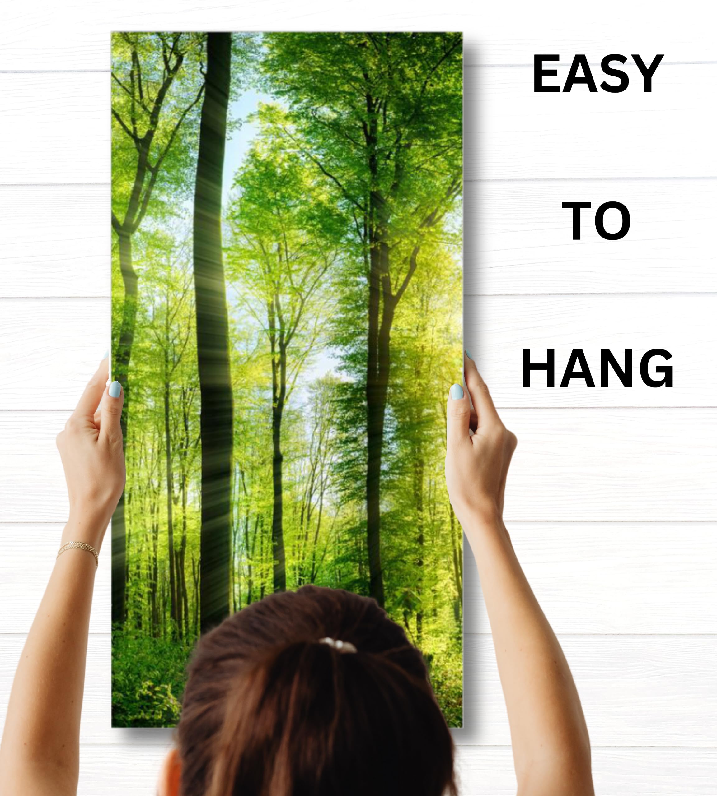 Forest Canvas Wall Art Decor - 24x24 Inch Tree Landscape Picture - 2 Piece Set, Modern Multi Panel Split Prints for Living Room, Kitchen, Bedroom, Office & Home Decor Gift - Perfect for Nature Lovers & Wall Decoration