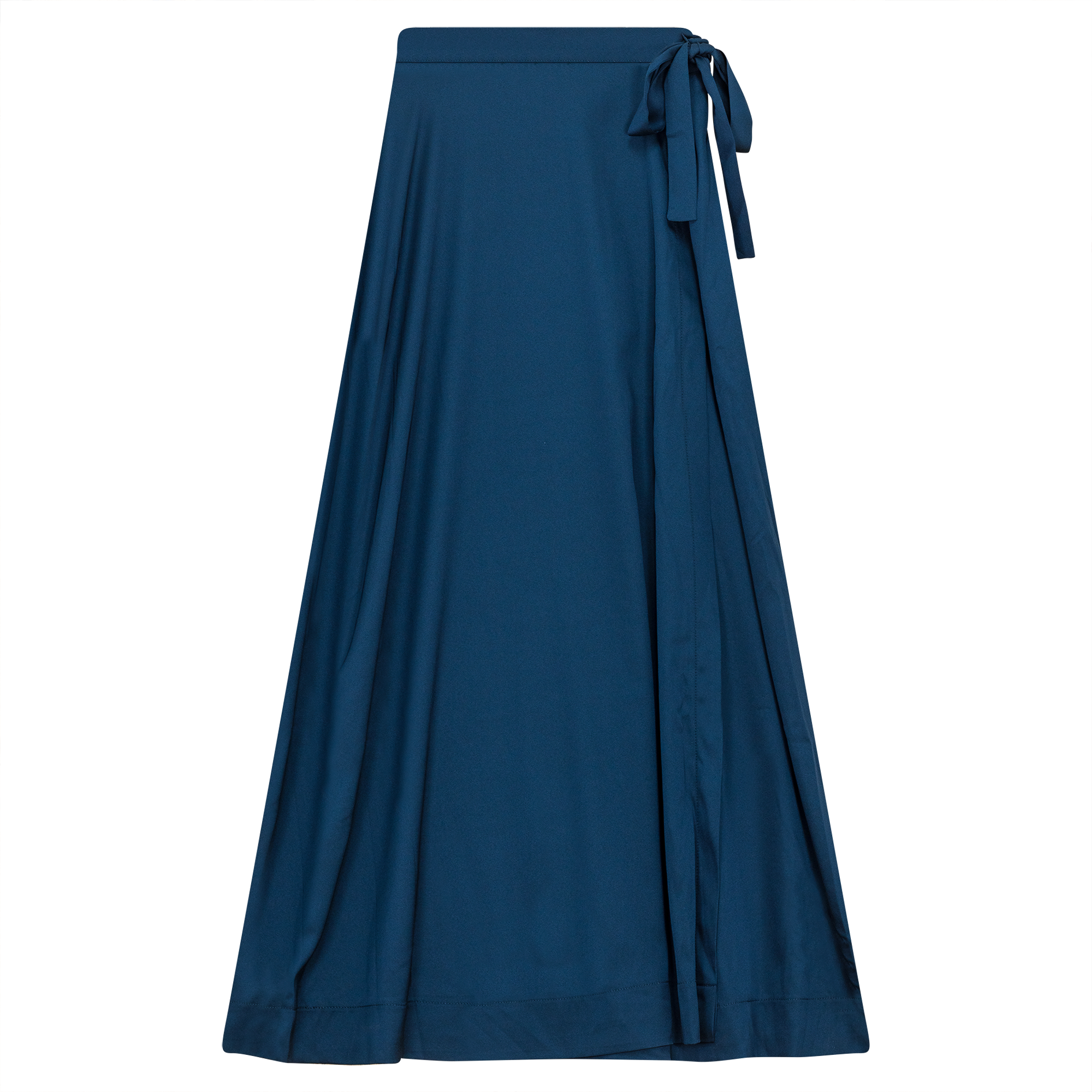 Elegant Satin Midi Wrap Skirt for Women - High Waist Flowy Summer Skirt with Side Slit - Perfect for Beach, Vacation, and Date Night Outfits
