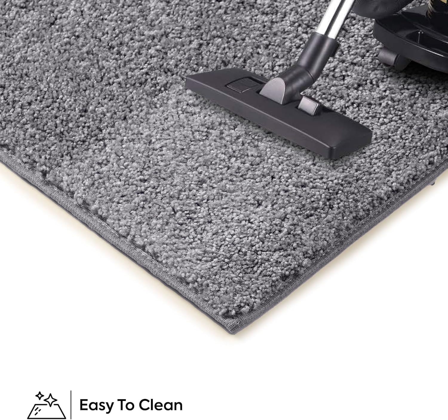 Stain Resistant 6' x 8' Rectangle Indoor Area Rug - Pet & Kid Friendly, Gray Broadway Collection for Living Room, Bedroom, Dining Room | Wedding Gift & Home Decor Essential