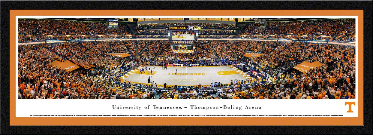 Tennessee Basketball Wall Art - College Sports Posters, Framed Pictures & Decor by Blakeway Panoramas - Perfect for Dorm Rooms, Game Day Decor & Fan Cave Wall Decor