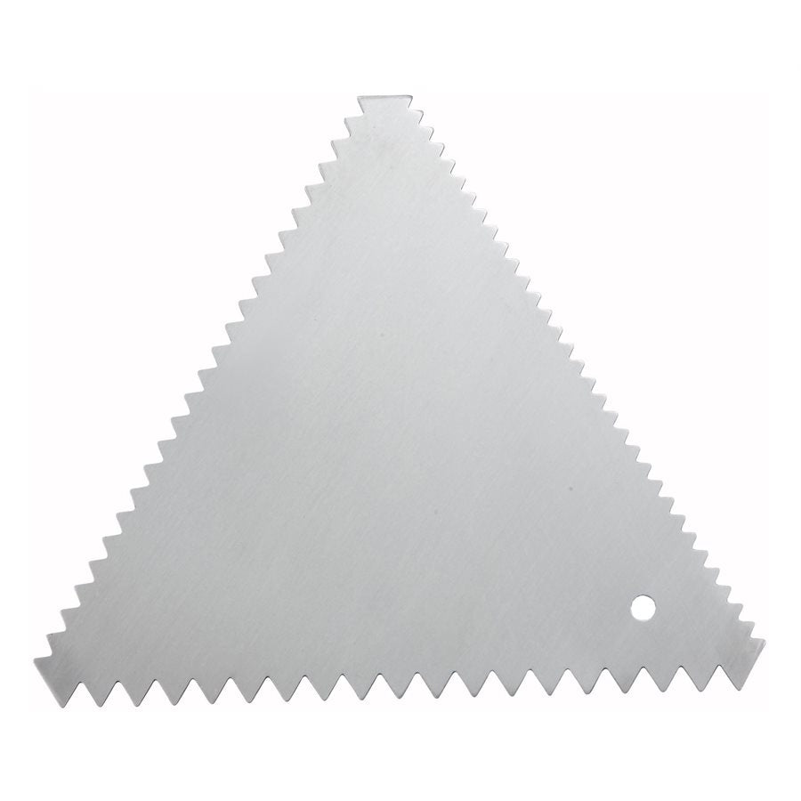 Winco 3-Sided Decorating Comb - Fine, Medium & Coarse Textures for Cake Icing, Drywall & Plaster Work | Perfect for Baking, Home Improvement & DIY Projects