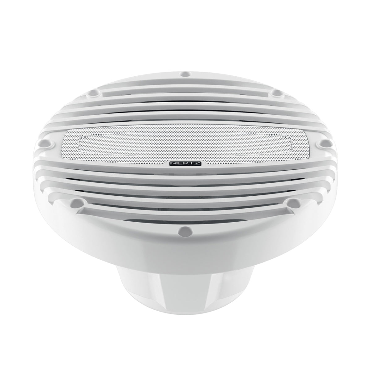 Hertz HMX 8 TW 8-Inch 2-Way Marine Coaxial Speakers with White Grille - Waterproof Boat Audio for Outdoor & Marine Use