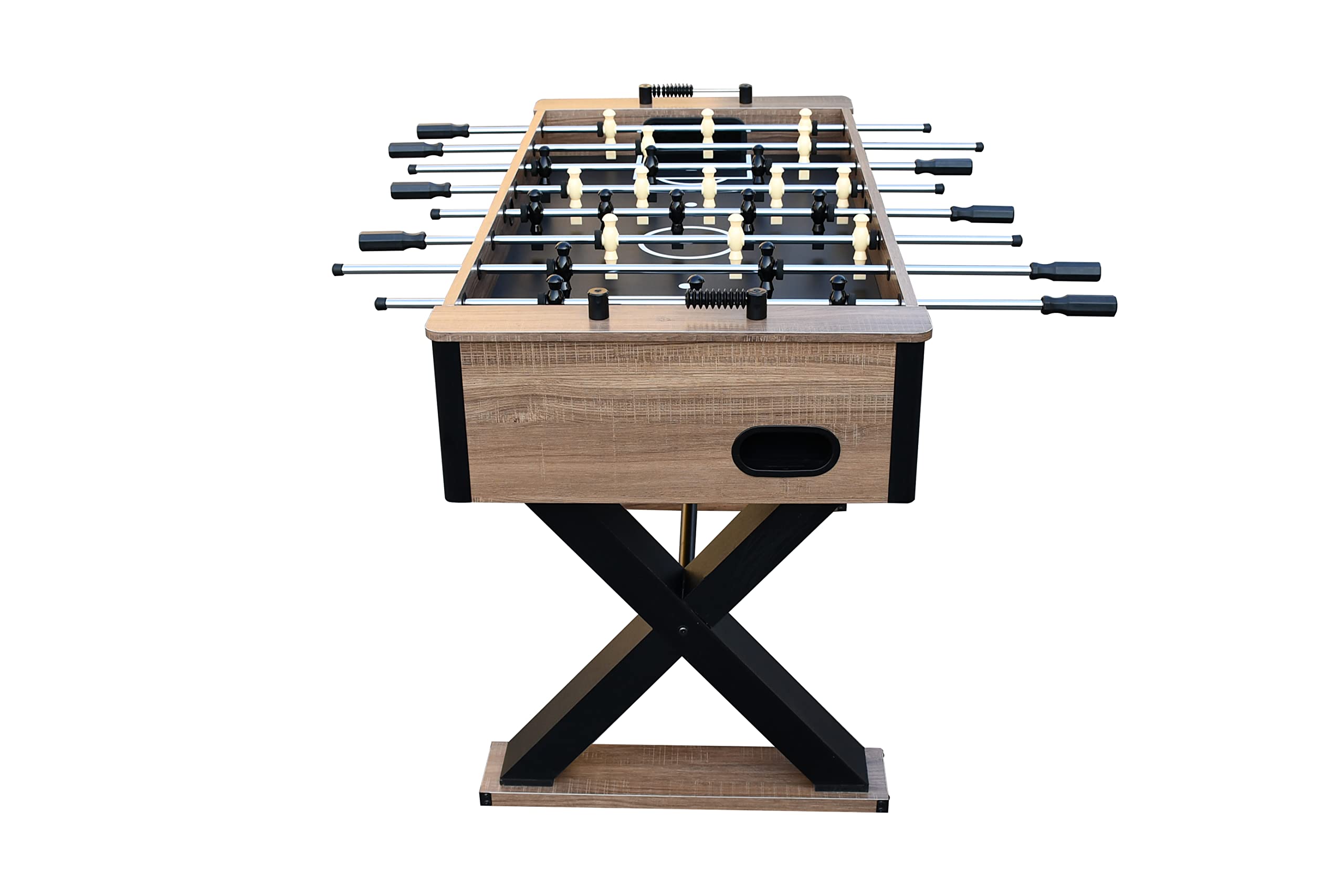 Hathaway Fullerton 48-inch Foosball Table for Game Rooms - Arcade Soccer Table with 2 ABS Foosballs (36mm) - Driftwood Finish (BG50330) - Perfect for Home Entertainment, Basement Games & Party Fun