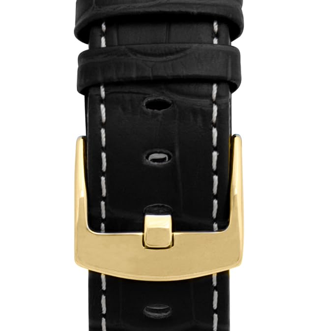 1 - Black and White / Gold Buckle