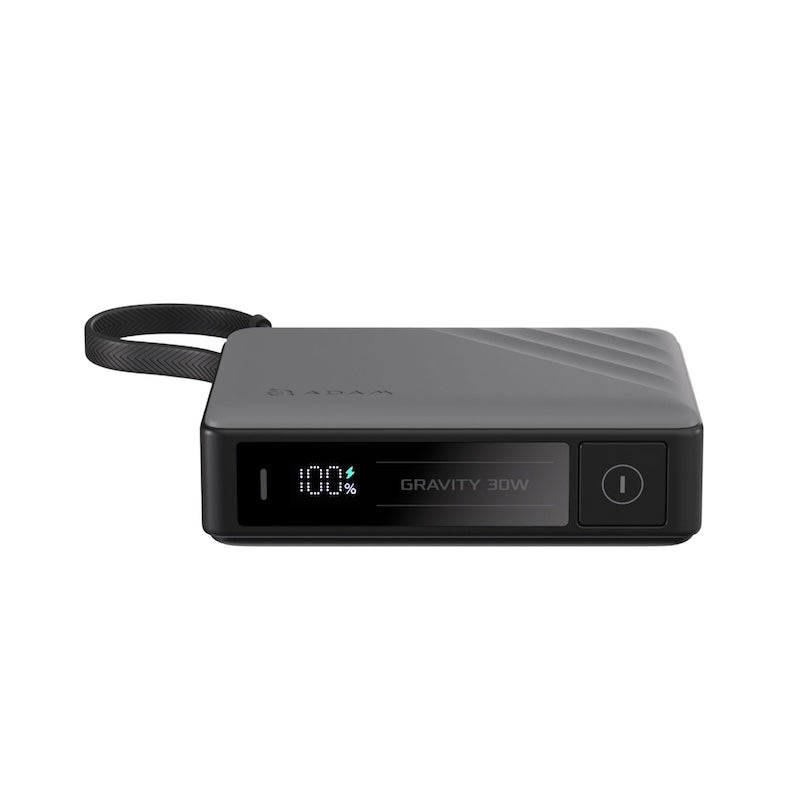 Adam Elements 30W 10000mAh Portable Power Bank - Fast Charging Battery Pack for iPhone, Samsung, Android Devices - Perfect for Travel, Camping & Emergency Power Backup