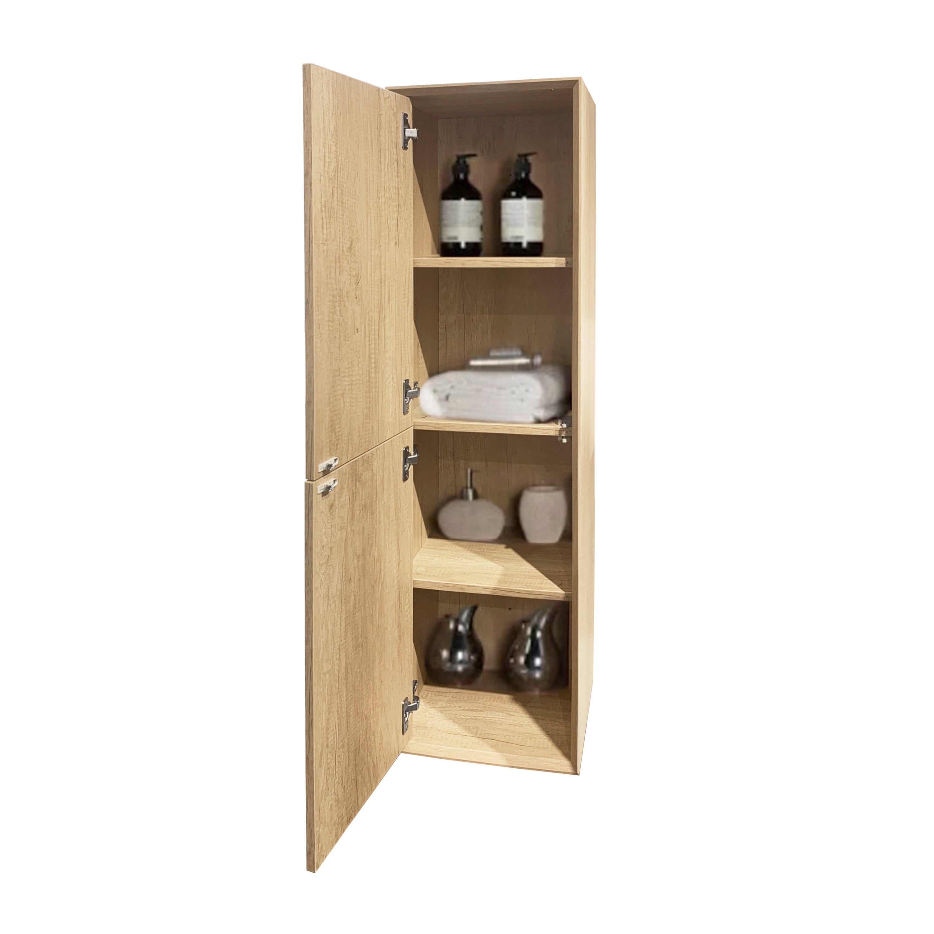 Byron Tallboy Cabinet 47.2 x 13.8 Inches - Modern Storage Solution for Bedroom, Living Room & Office Organization