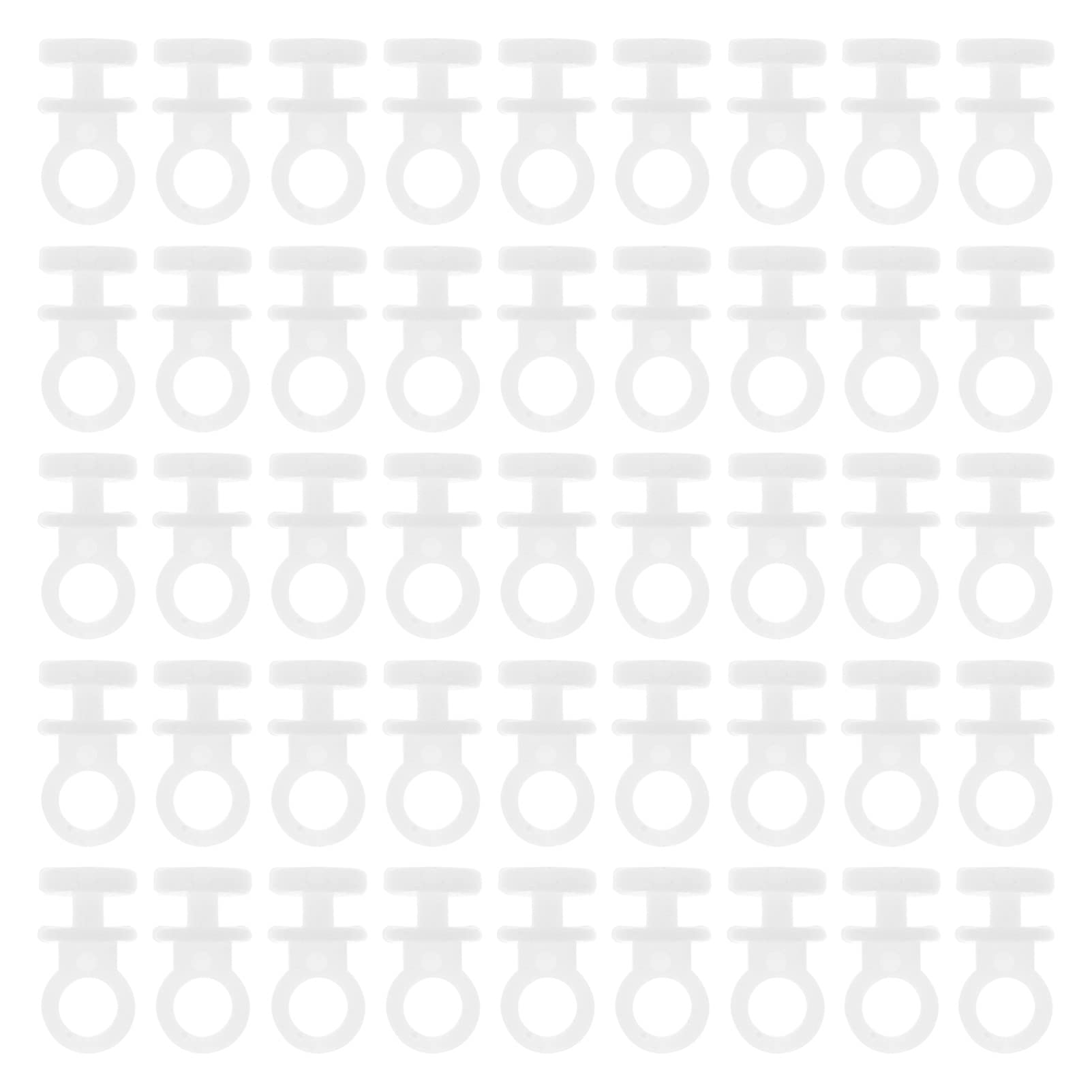 DOITOOL 200Pcs White Plastic Curtain Hooks & Rollers - Heavy Duty Window Curtain Track Carriers, Smooth Sliding Gliders for Shower Curtains, Drapes and Window Shades - Perfect for Home, Office and Hotel Decor