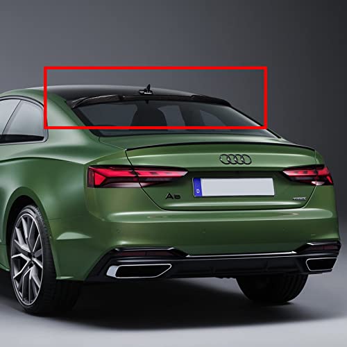 HYPERSPEED Real Carbon Fiber Rear Roof Spoiler for Audi A5 S5 RS5 Coupe 2017-2021 | High-Performance Window Visor Wing | Car Exterior Mods & Body Kit Upgrade | Enhances Aerodynamics & Sporty Look for Street Racing & Show Cars