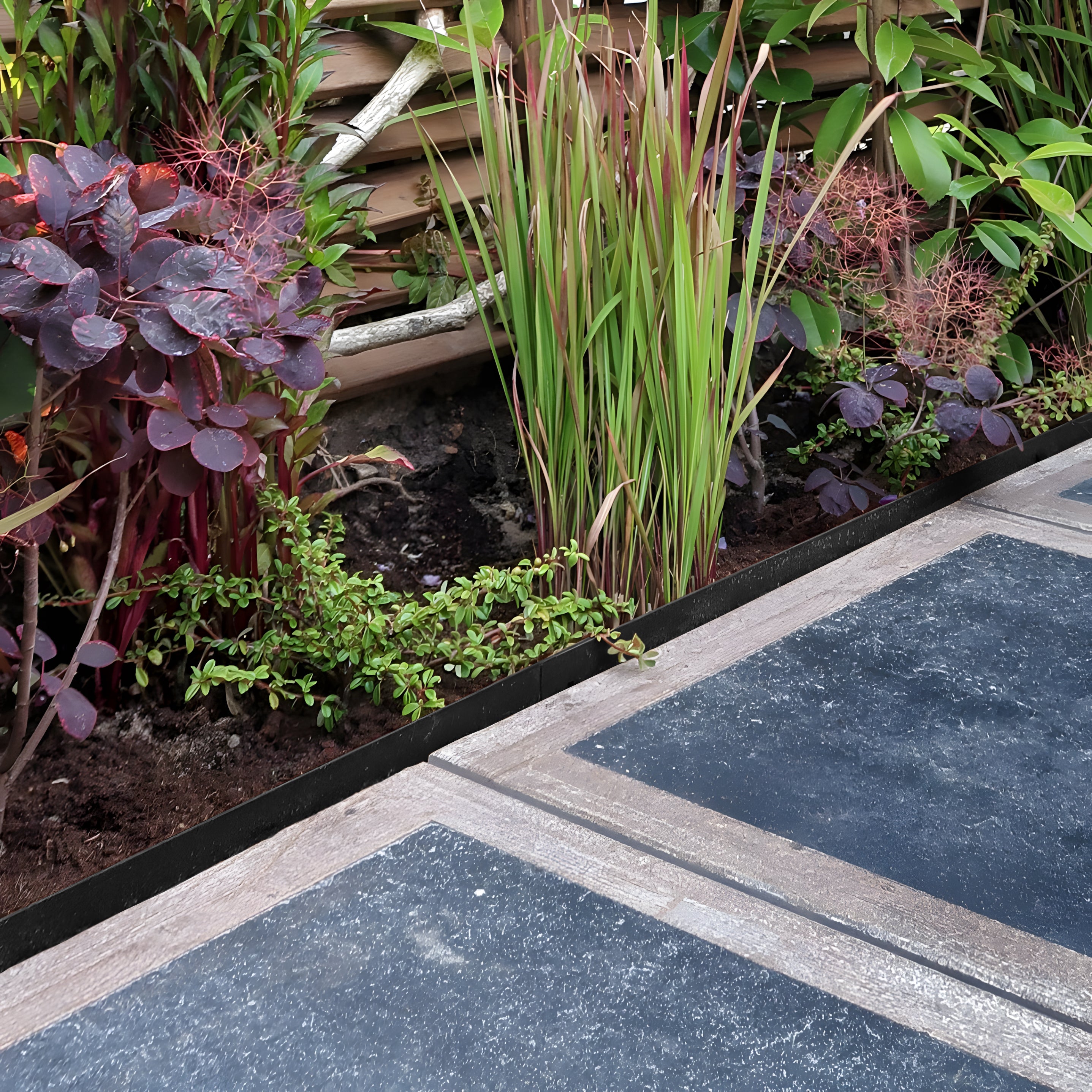 2 Pack Heavy Duty Corten Steel Landscape Edging - Durable Waterproof Garden Borders for Flower Beds, Walkways & Driveways | Rust-Resistant Outdoor Yard Edging