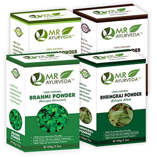 Bhringraj Powder + Brahmi + Amla + Reetha Powder