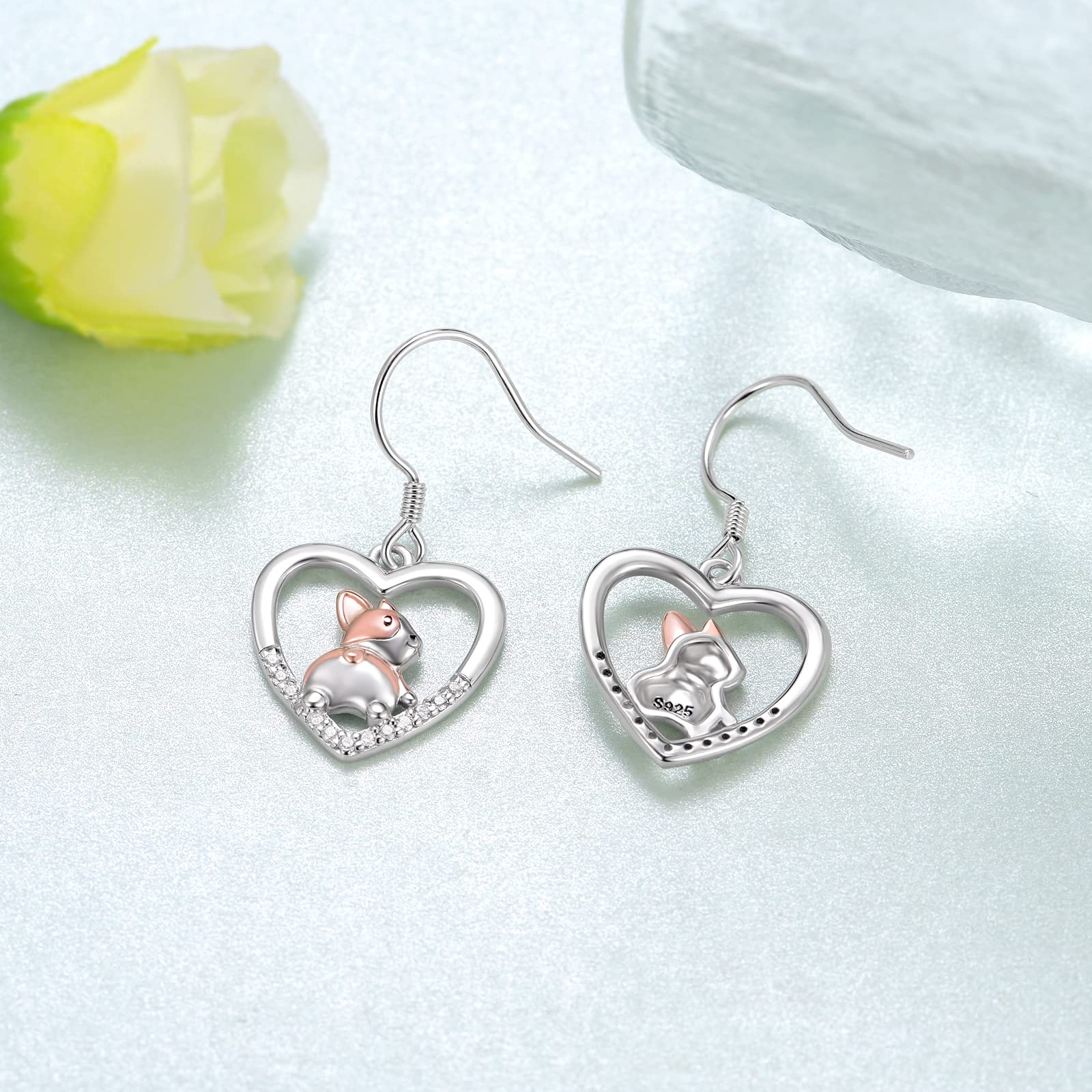 Sterling Silver Dog Earrings - Corgi, Beagle, Husky Dangle Earrings for Women | Perfect Dog Lover Gift for Everyday Wear, Parties & Special Occasions