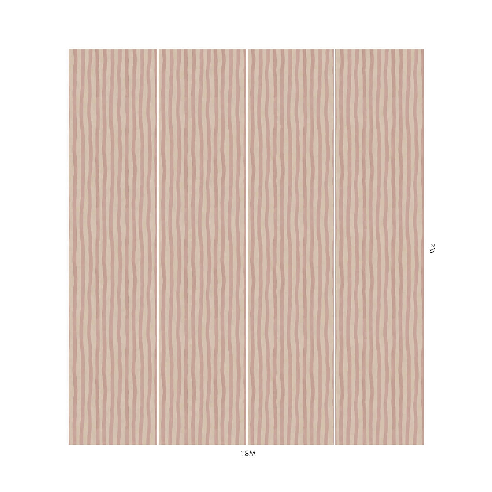ARTIST'S STRIPE Wallpaper - Sakura & Astrantia Floral Design - Peel and Stick Removable Wallpaper for Bedroom, Living Room, Nursery Decor