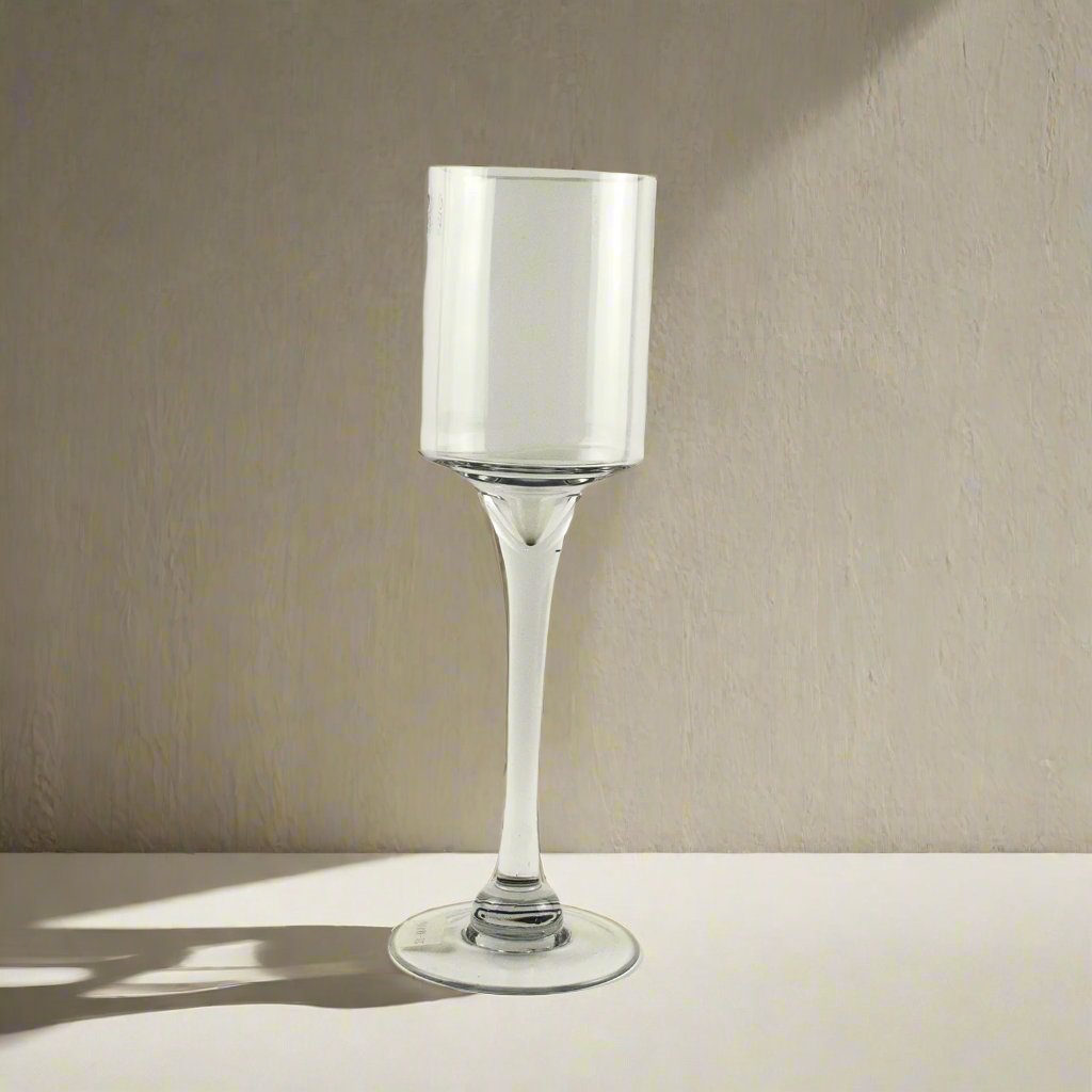 13.5x4 Inch Clear Glass Candle Holder and Vase - Elegant Home Decor for Weddings, Parties, and Centerpieces