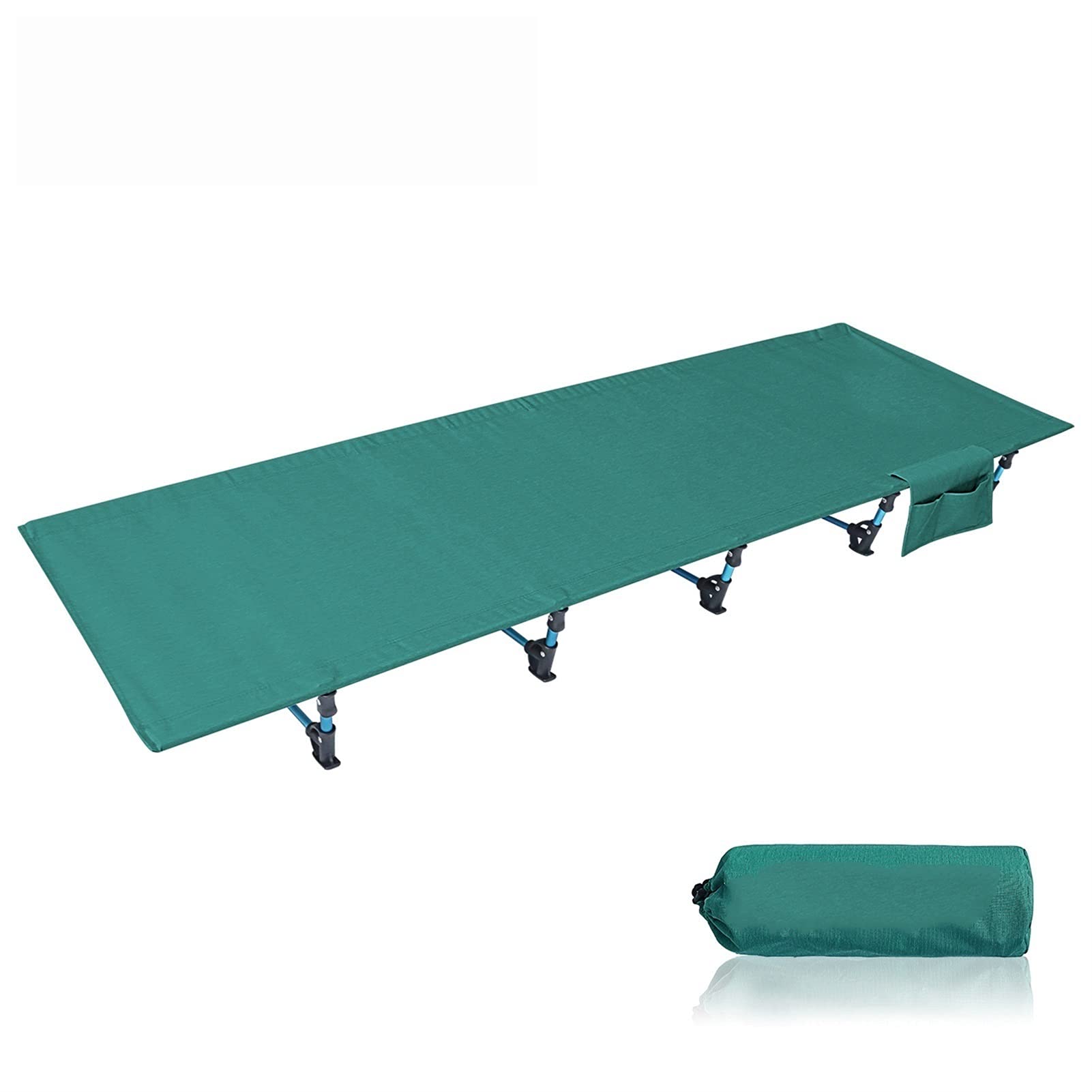Outdoor Folding Camping Bed - Compact Portable Single Bed with Ultra-Light Design for Travel & Backpacking | Perfect for Camping, Hiking, Beach Trips & Emergency Use (Green)