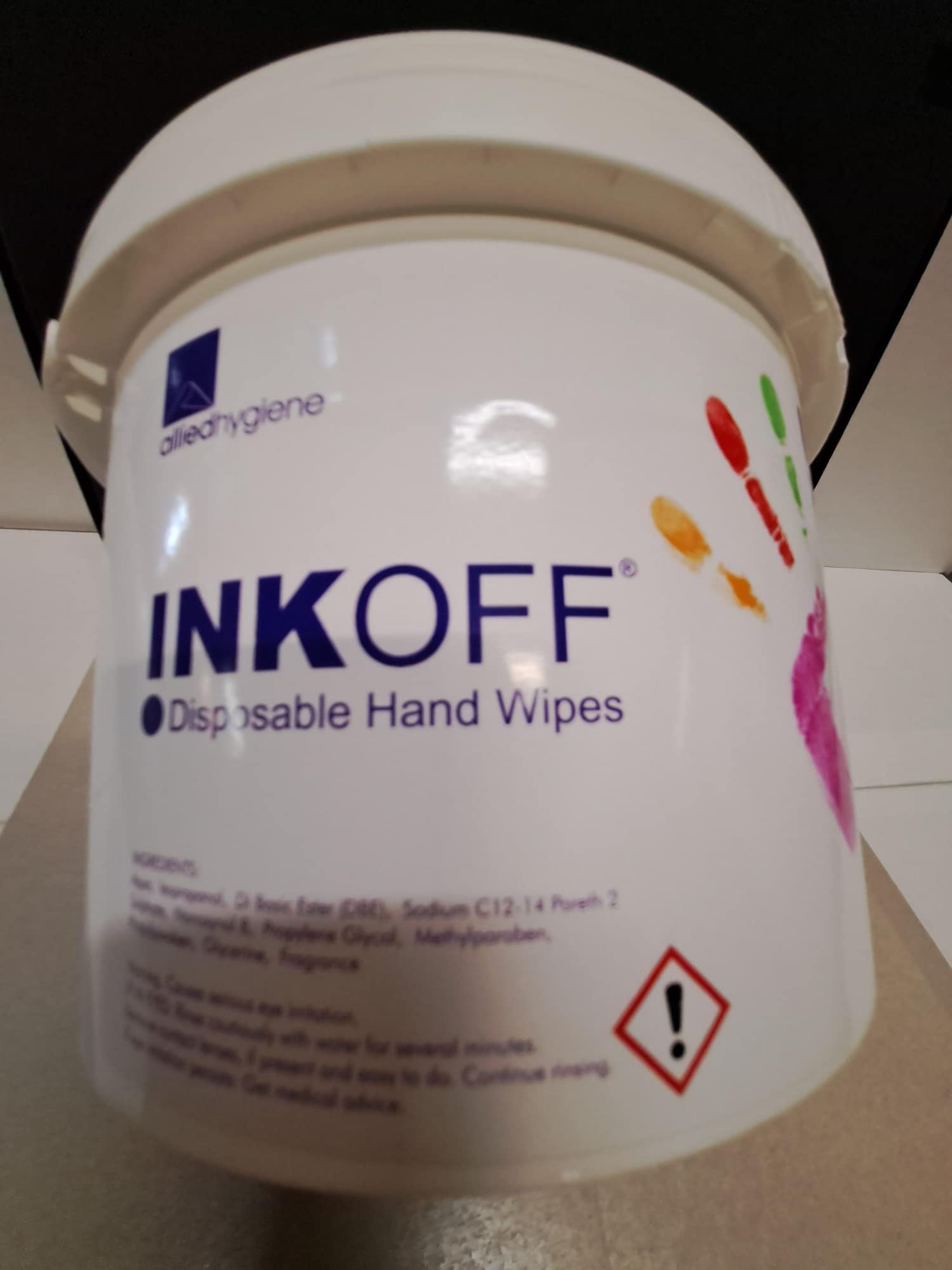 Inkoff Disposable Hand Wipes - 100 Pack Antibacterial Wet Wipes for Travel, Camping, Office & On-the-Go Hygiene | Unscented & Alcohol-Free Hand Cleaning Wipes