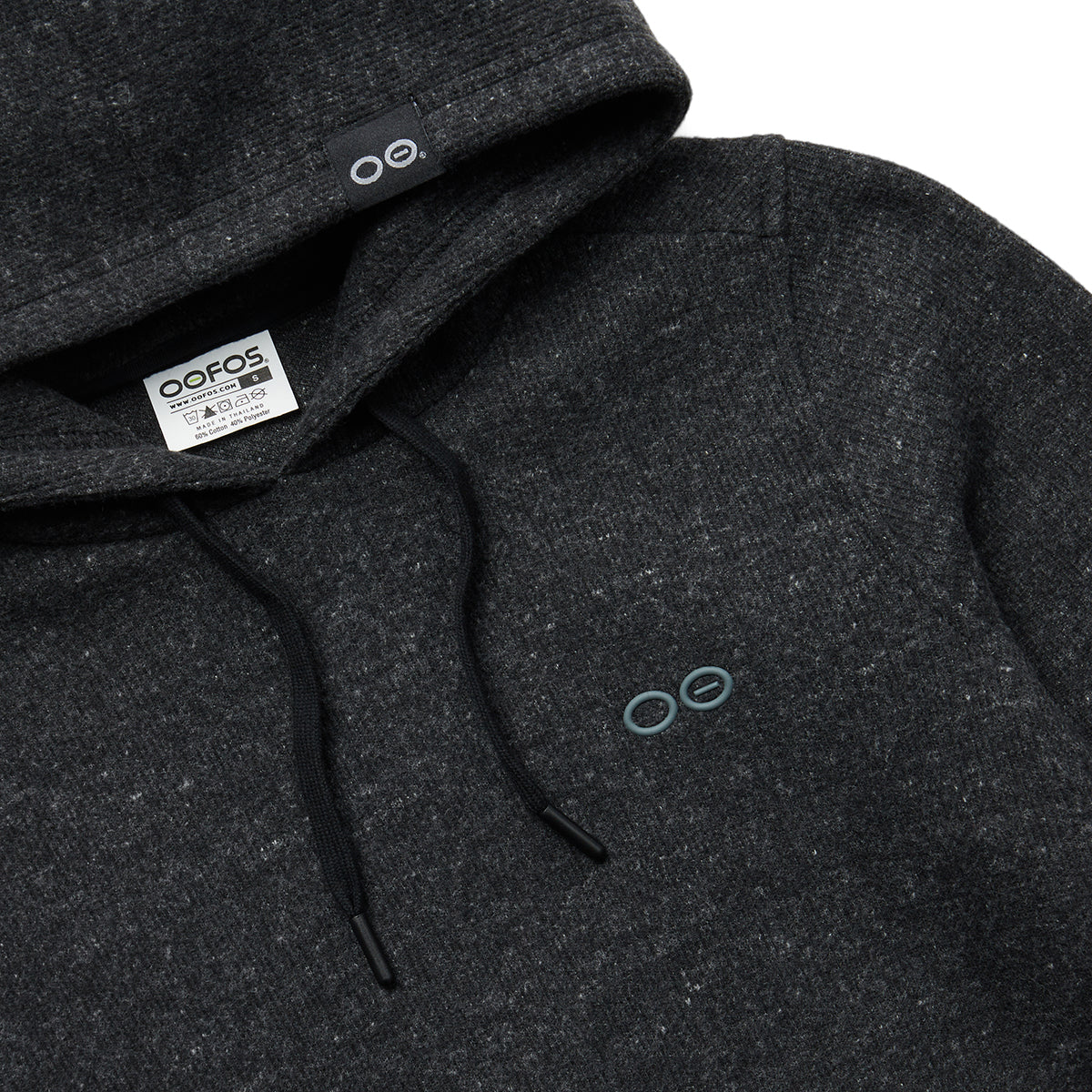 Women's OOmy Knit Hoodie - Dark Charcoal Gray Heather | Cozy Pullover Sweatshirt for Casual Wear & Outdoor Activities