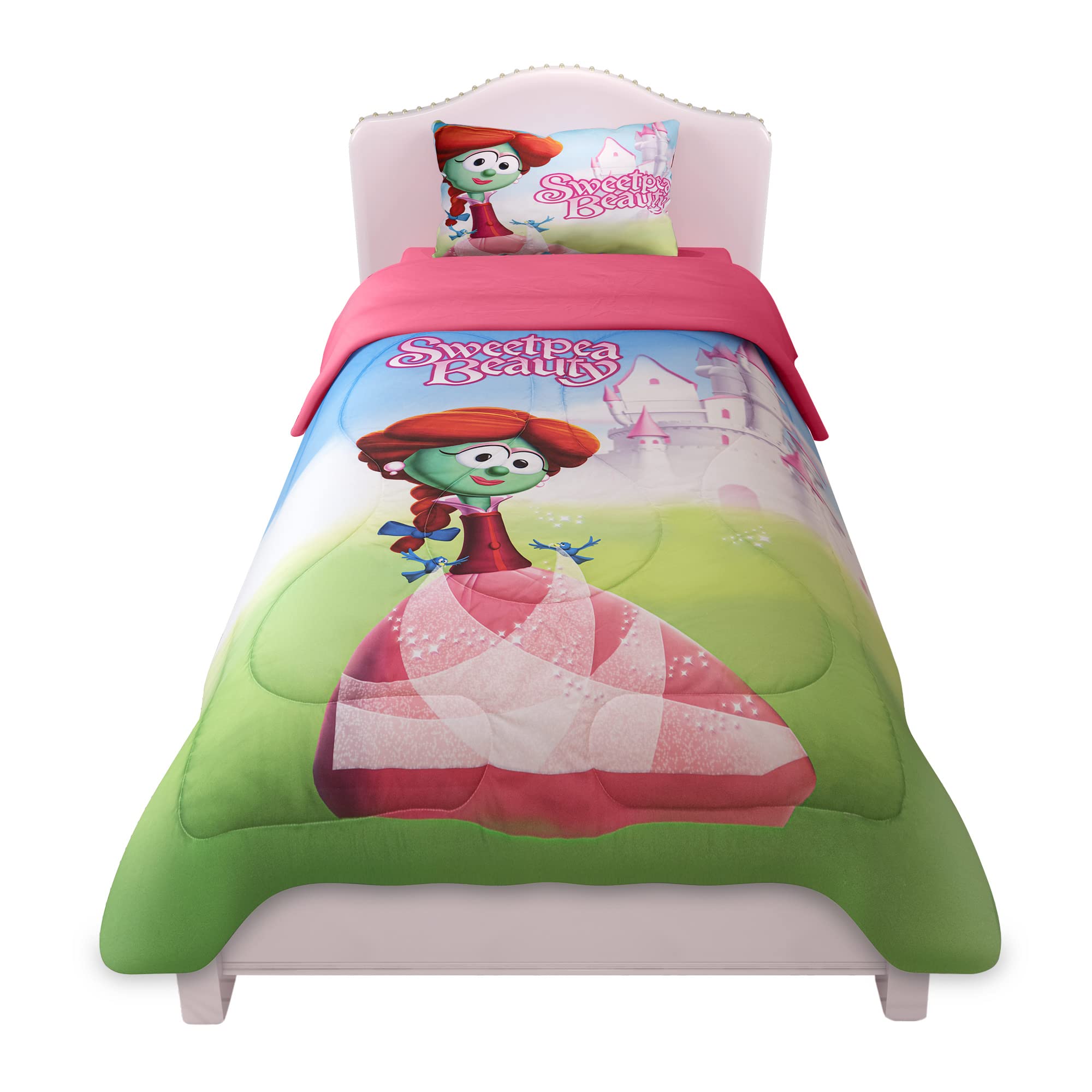 SweetpeaBeauty Kids Bedding Set - Soft Twin Bed Sheets & Comforter for Toddler Girls, Cute Themed Nursery Bedroom Decor, Perfect for Kids Room, Birthday Gift and Sleepover Parties