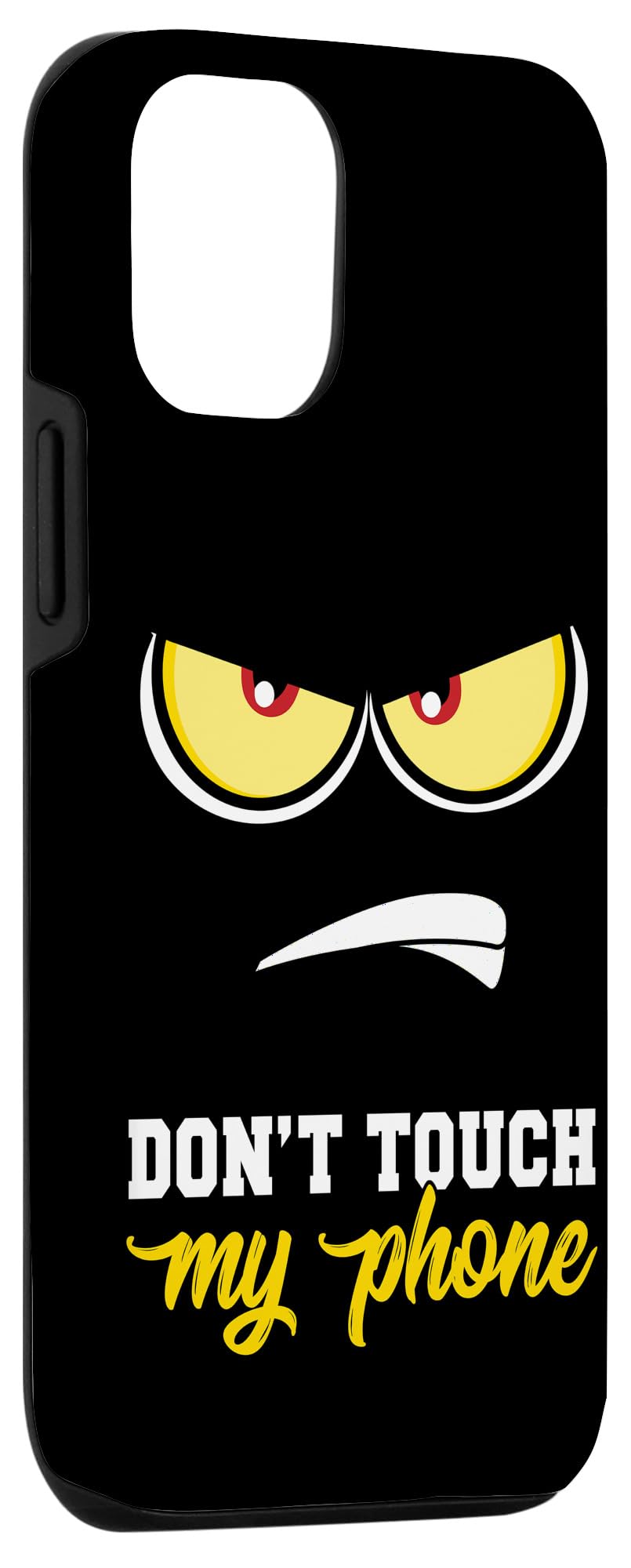 iPhone 12/12 Pro Anime Lover Phone Case - Funny 'Don't Touch My Phone' Design with Angry Face - Perfect Gift for Anime Fans & Privacy Protection (Home, Office, Travel Use)