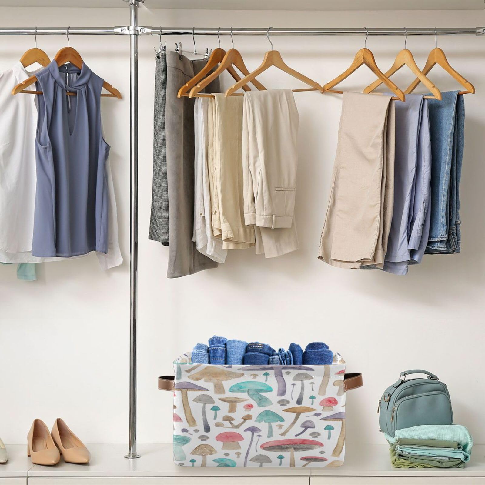 Large Fabric Storage Bins with Handles - Collapsible Closet & Shelf Organizers for Clothes, Toys | Home Decor