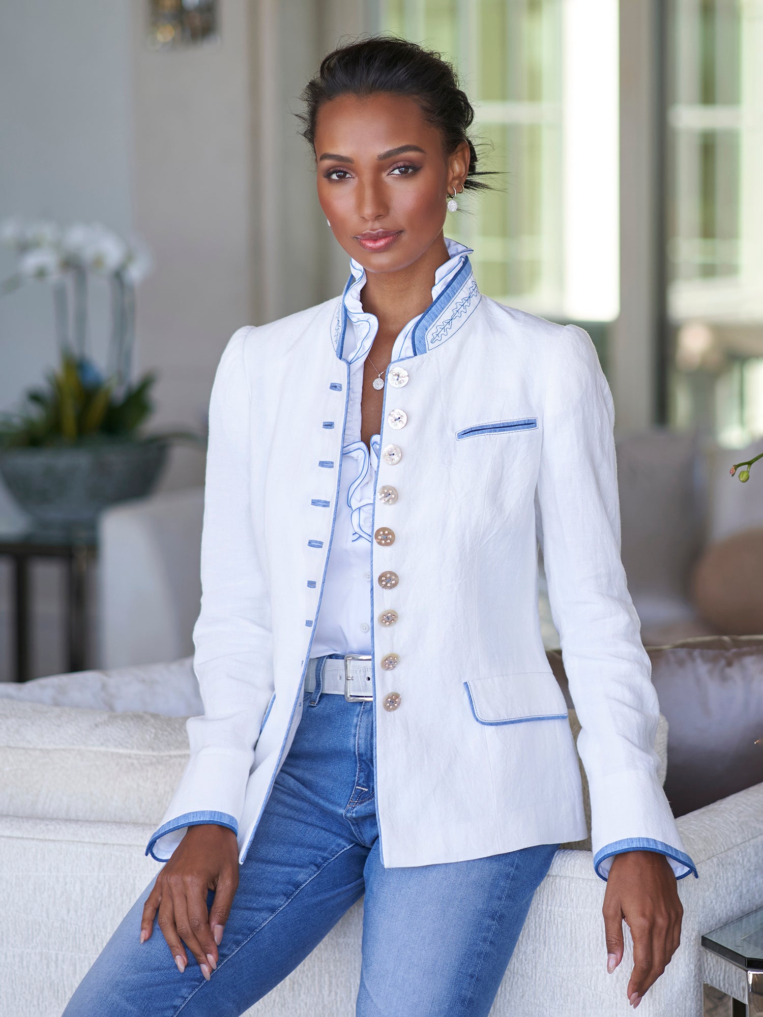 Premium Alt Aussee Linen Jacket for Women - Lightweight Summer Blazer for Office, Travel & Casual Wear
