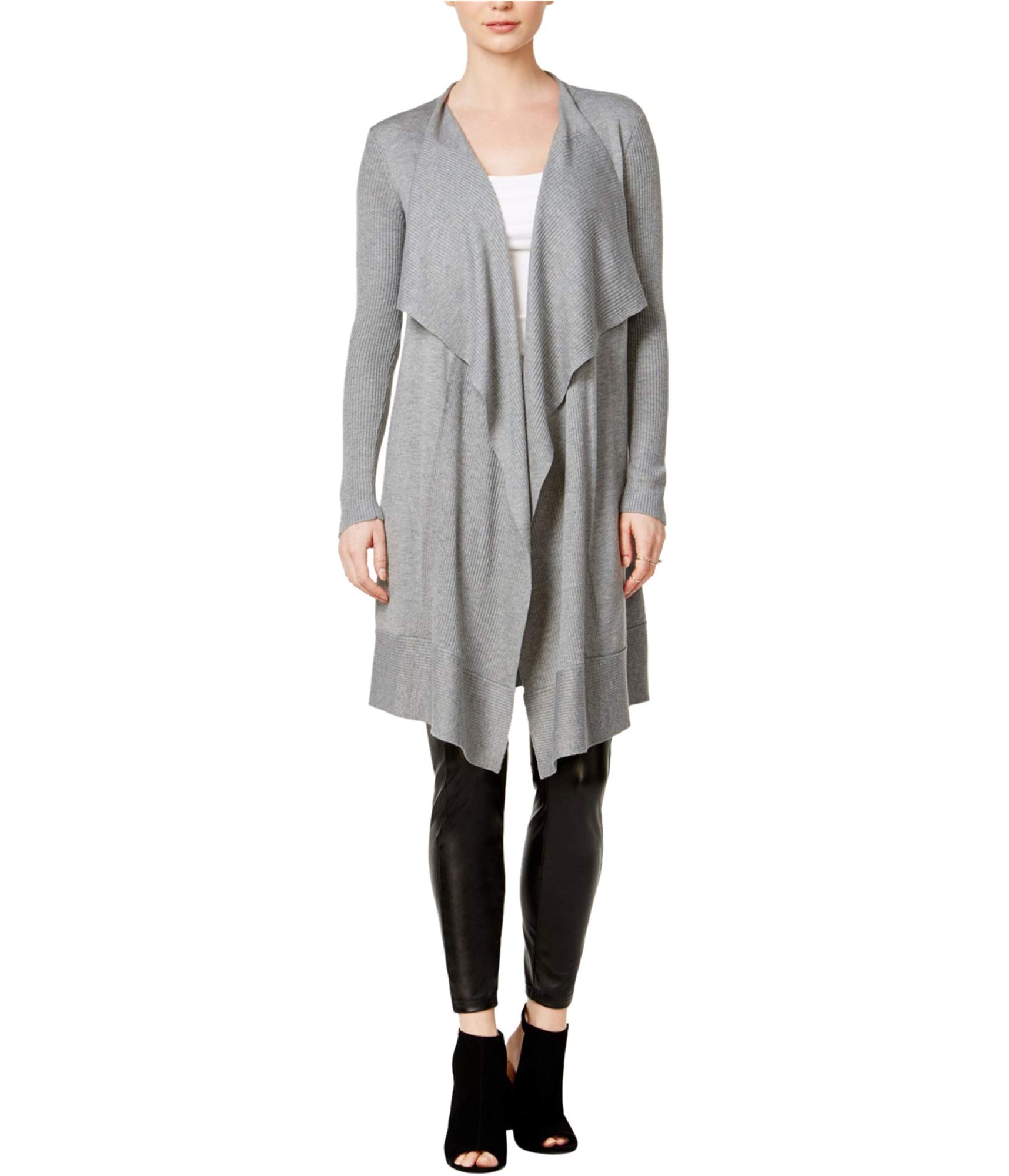 Kensie Women's Soft Open Front Waterfall Drape Cardigan Sweater - Cozy Knit Wrap for Fall & Winter, Perfect for Office, Casual Outfits and Layering