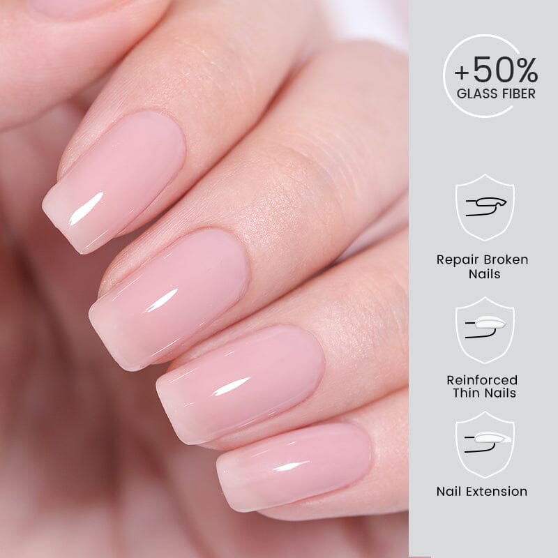 30ml Fiber Glass Extension Nail Gel Kit - Professional Strength Nail Builder for Long-Lasting Manicures | Perfect for Salon, Home Use & DIY Nail Art