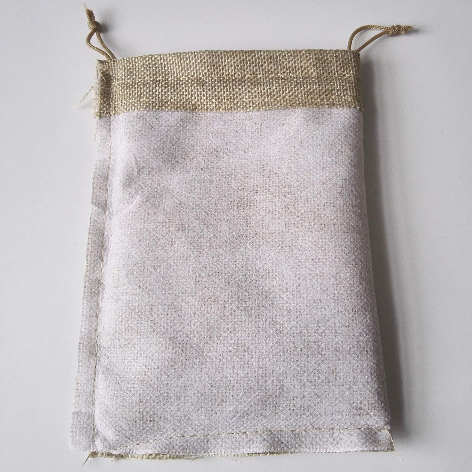 Premium Gold Fortune Burlap Drawstring Gift Bags with Cotton Lining - Natural Jute Bags (10x14cm) for Wedding Favors, Party Gifts & Holiday Decorations