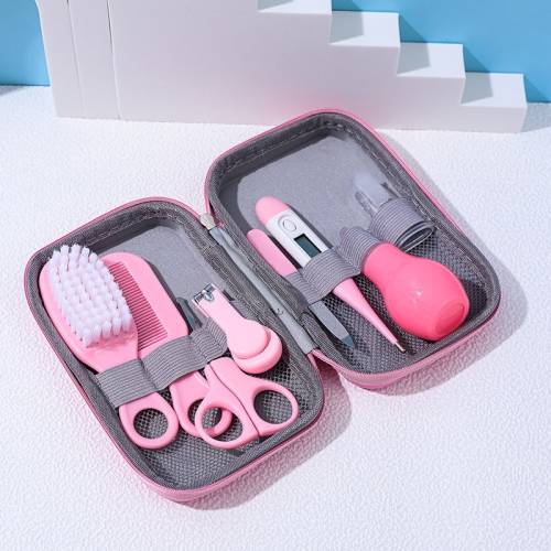 Portable Baby Health Care Kit - Essential Newborn & Infant First Aid Supplies for Travel, Home & Diaper Bag - Thermometer, Nail Clippers, Nasal Aspirator & More