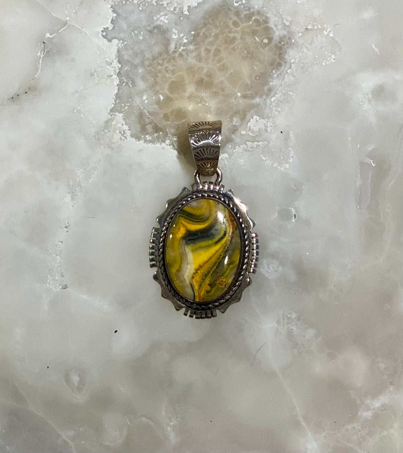 Bumble Bee Jasper Pendant Necklace - Natural Stone Jewelry for Women - Perfect for Boho Style & Everyday Wear