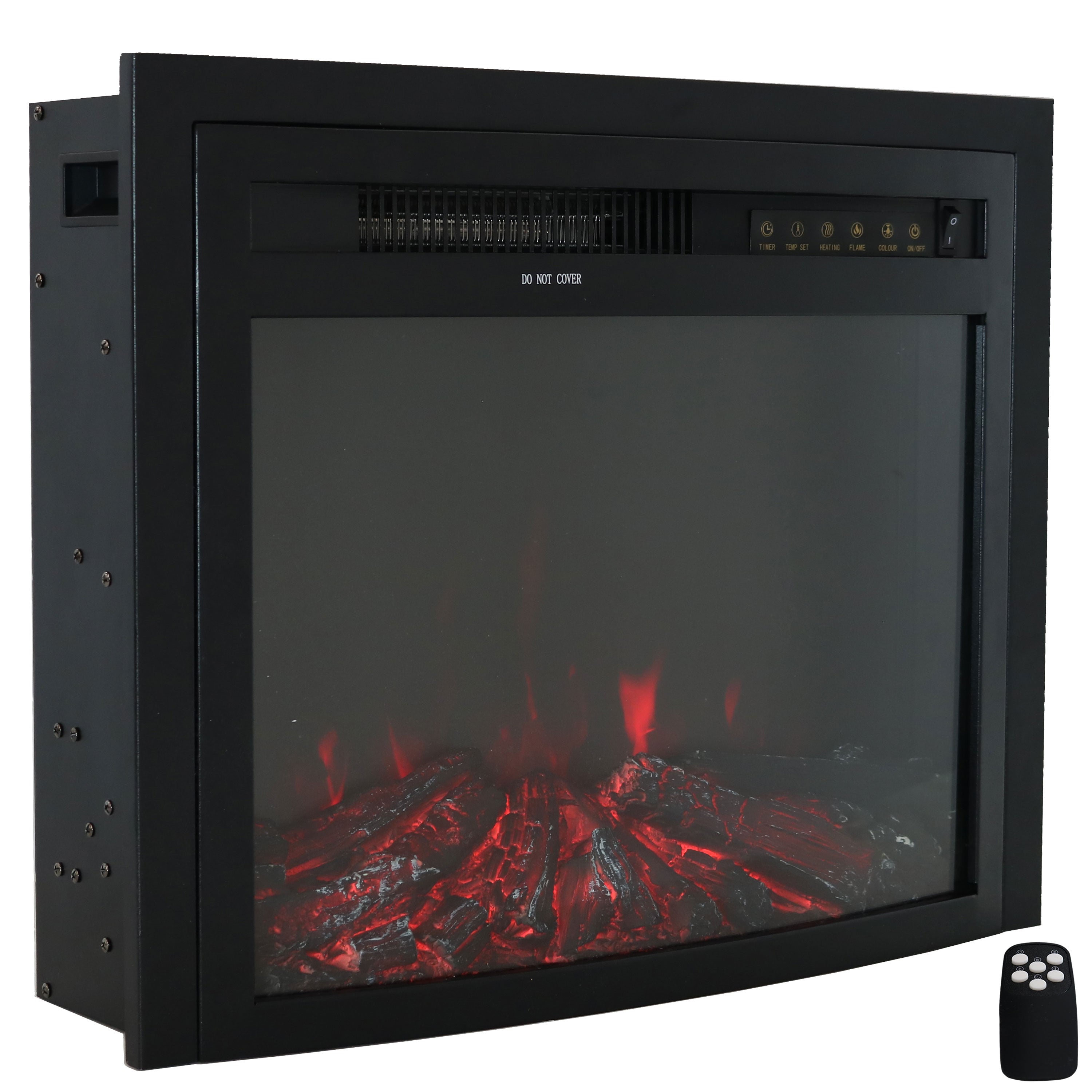 Modern Indoor Electric Fireplace Insert - 23 Inch Recessed or Wall Mounted - Realistic Flame Effect - Perfect for Living Room, Bedroom & Office - Energy Efficient & Safe Heating Solution
