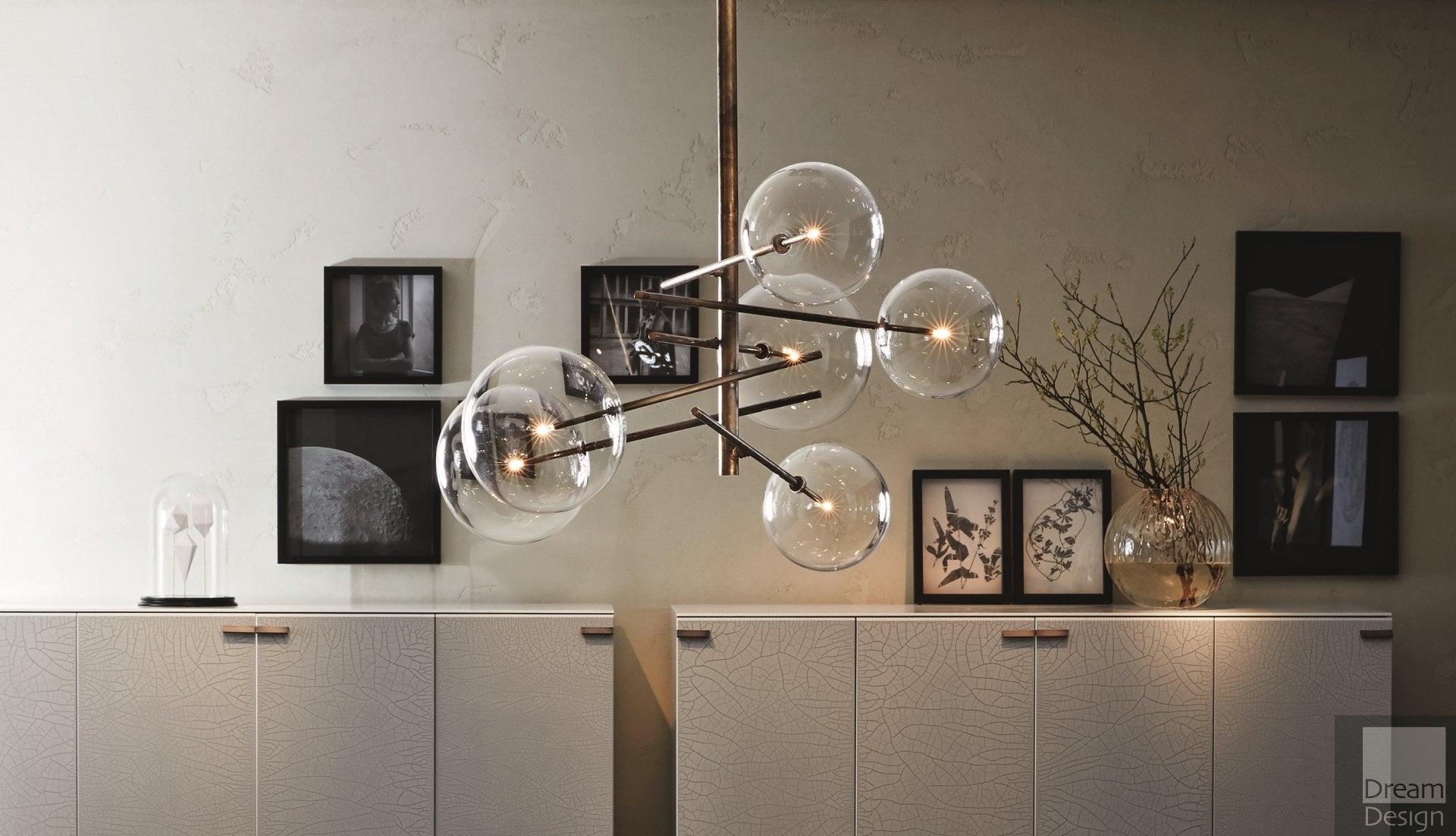 Bolle Chandelier - Modern Crystal Ceiling Light Fixture for Dining Room, Living Room & Bedroom | Elegant Lighting Decor for Home & Office