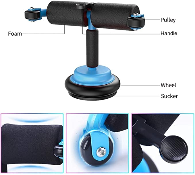 PIKFOS Ab Wheel Roller Kit with Knee Pad & Resistance Bands - Core Workout Equipment for Abs, Back & Arms - Home Gym Fitness Device for Men & Women - Perfect for Home Workouts, Strength Training & Full Body Exercises