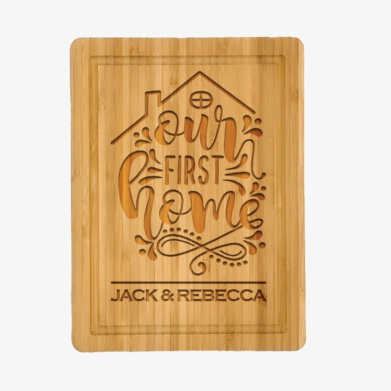 Personalized Our New Home Cutting Board - Custom Housewarming Gift for New Homeowners, First Home Buyers & Couples | Unique Anniversary Present | Perfect for Kitchen Decor & Housewarming Parties
