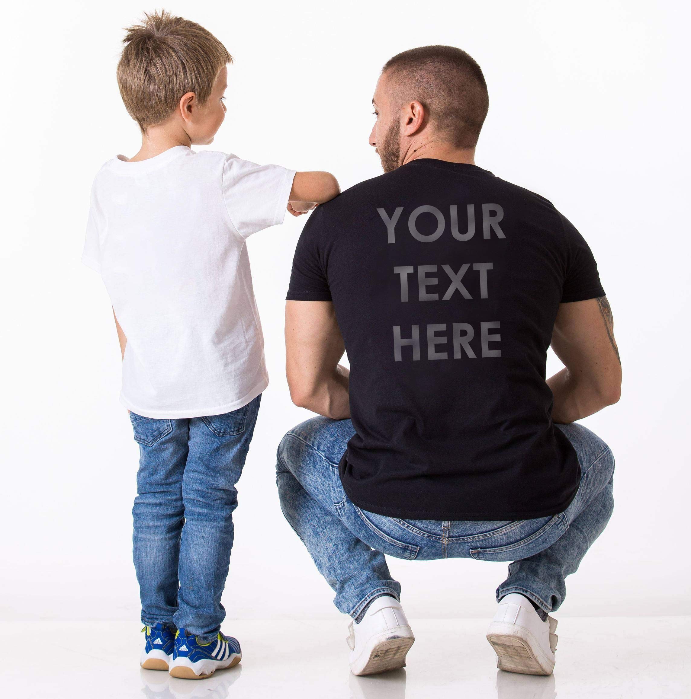 Custom Text Name Personalized Message Unisex T-Shirt - Ultra Soft Cotton Tee for Men & Women - Perfect for Gifts, Couples Matching & Special Events