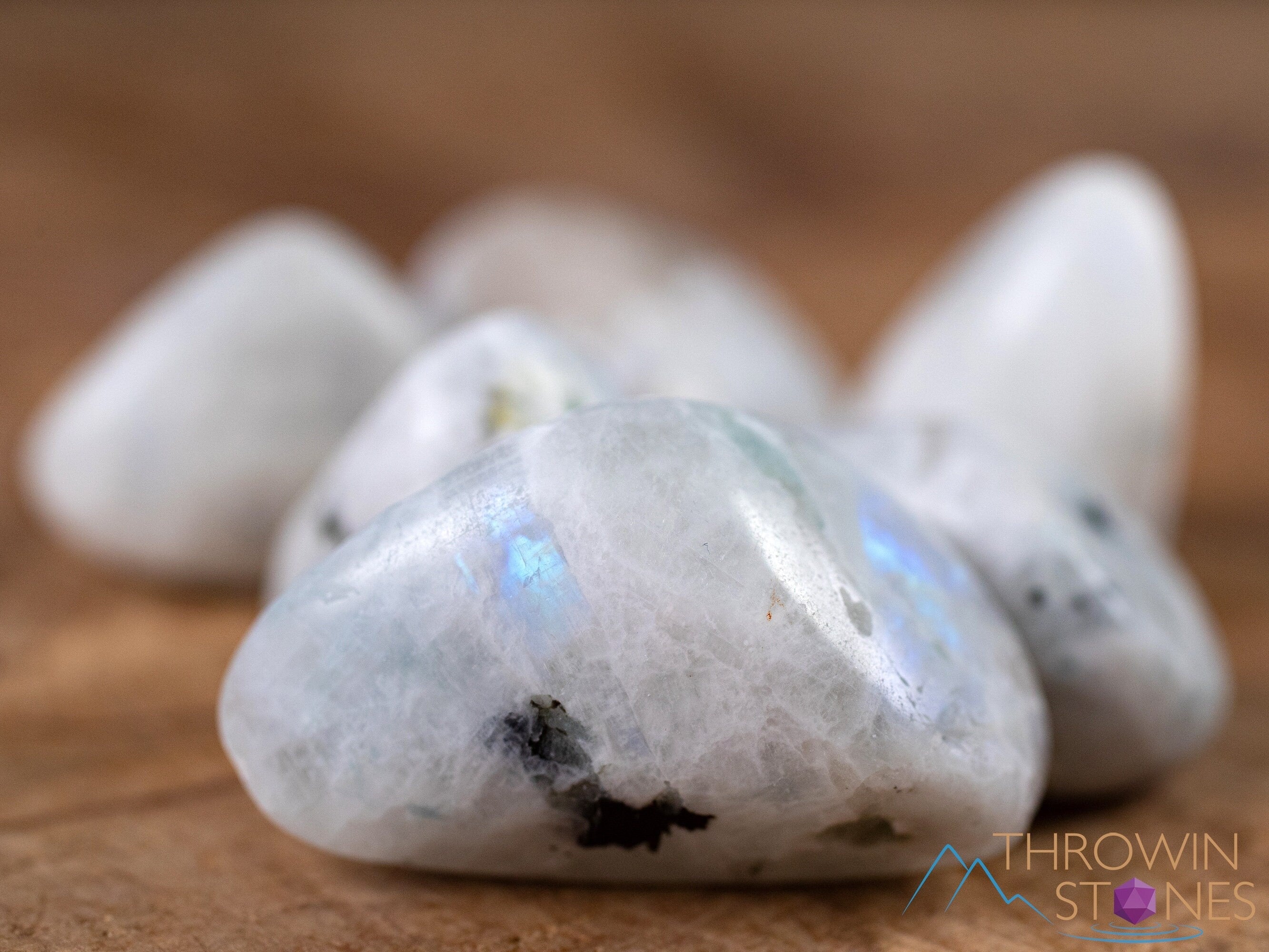 Rainbow Moonstone Tumbled Stones - Natural Healing Crystals for Self Care, Meditation & Energy Balancing - Perfect for Home Decor, Jewelry Making & Spiritual Healing (E1915)