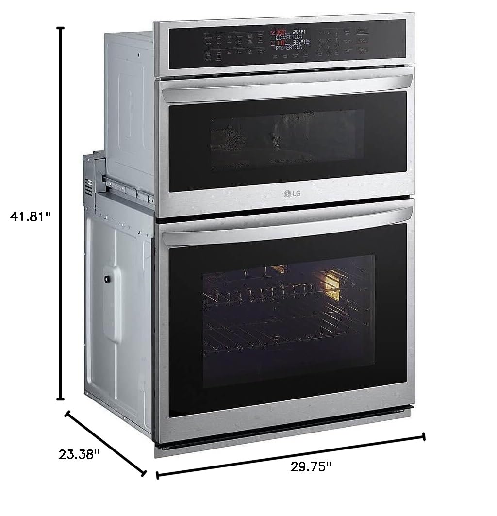 LG WCEP6423F 30 Inch Smart Electric Double Wall Oven - 6.4 cu.ft Capacity, WiFi Enabled for Modern Kitchens | Perfect for Baking, Roasting & Smart Home Integration