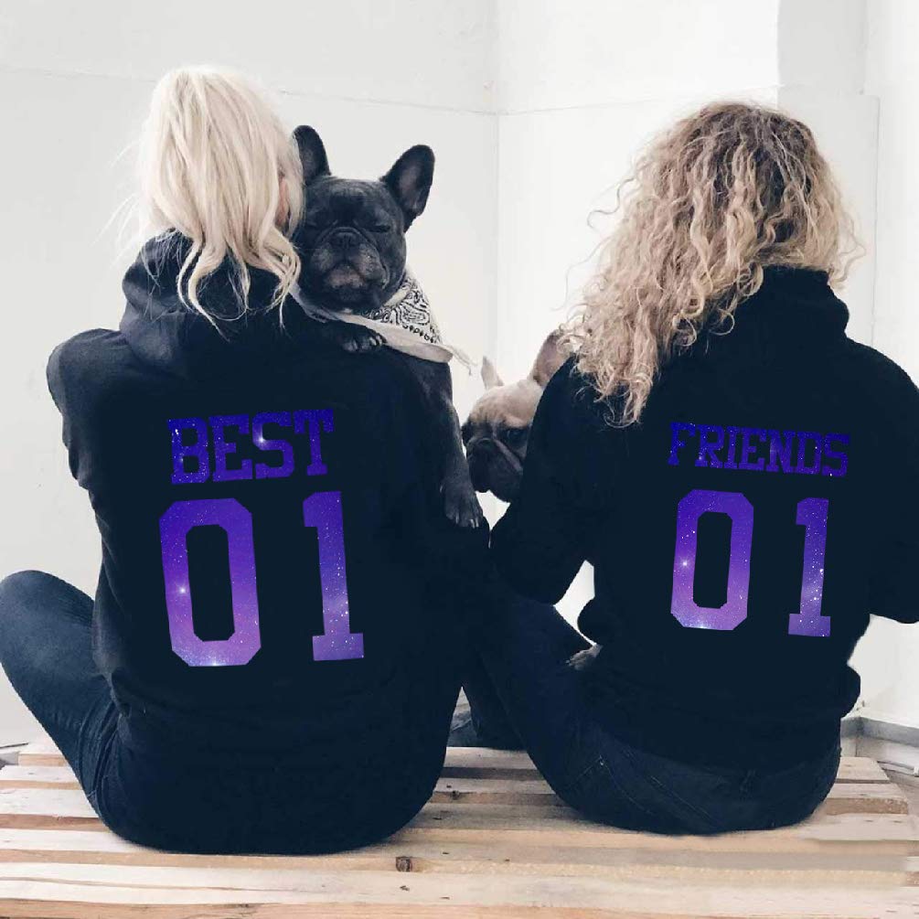 Best Friends Hoodie for Women - Cute Matching BFF Hoodies for Besties - Best Friend Forever Gift - Perfect for Sleepovers, Birthdays & Sisterhood Moments