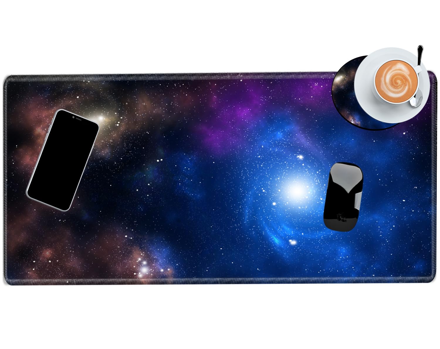 Galaxy XXL Gaming Mouse Pad (24x12 Inches) - Non-Slip Large Desk Mat for Computer, Laptop & Wireless Mouse - Perfect for Office Work, Gaming & Home Office Setup