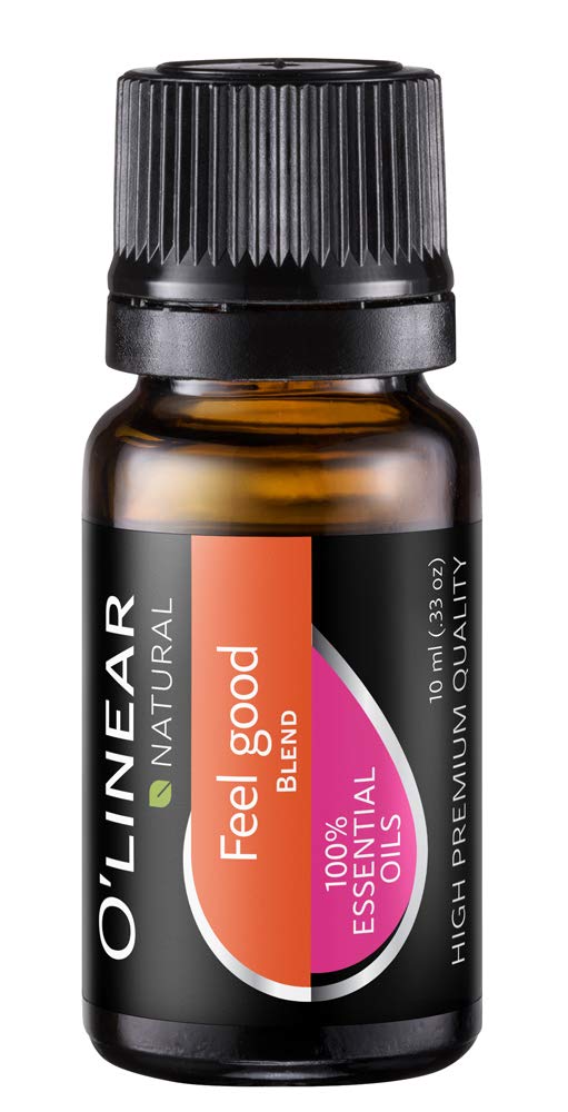 10ml Premium Aromatherapy Essential Oil Blend - Therapeutic Grade Lavender, Rose, Lemon, Cinnamon & Geranium Oil for Diffusers, Humidifiers & Massage - Uplifting Happy Relaxing Scent for Stress Relief, Yoga & Home Spa