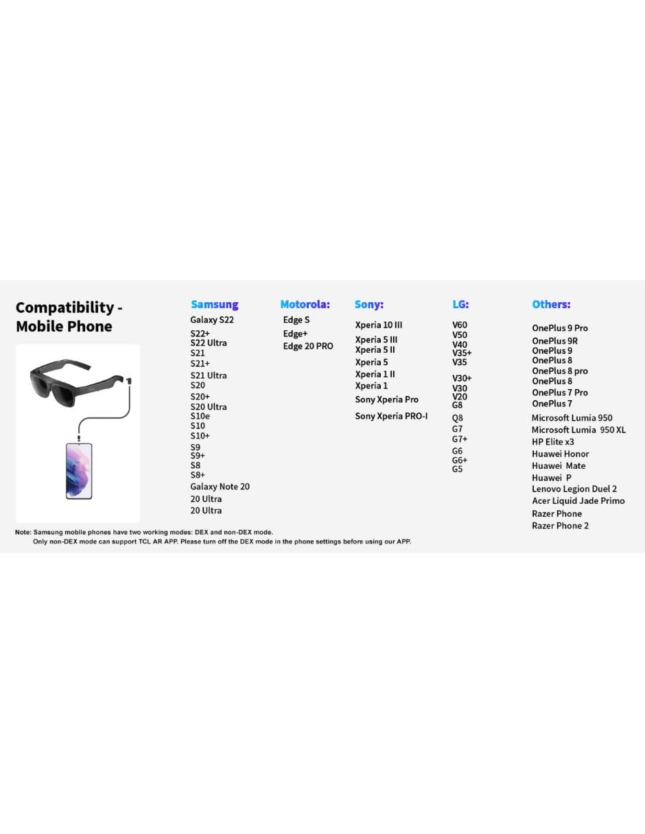 TCL NXTWEAR S XR Glasses with 201