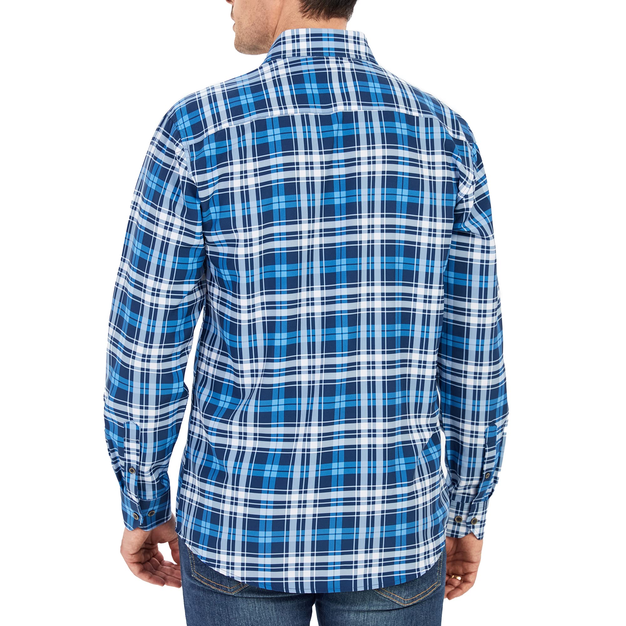 Esabel.C Men's Wrinkle-Free Dress Shirts | Long Sleeve Button Down Business Shirts | Regular Fit Printed Office Shirt for Work & Formal Occasions