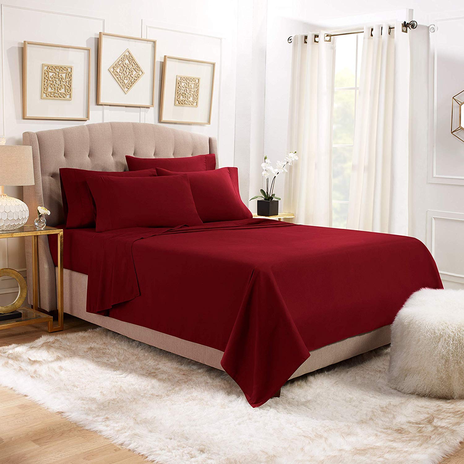 Premium 5-Piece Split King Sheet Set - 100% Egyptian Cotton 800 Thread Count, Deep Pocket (15