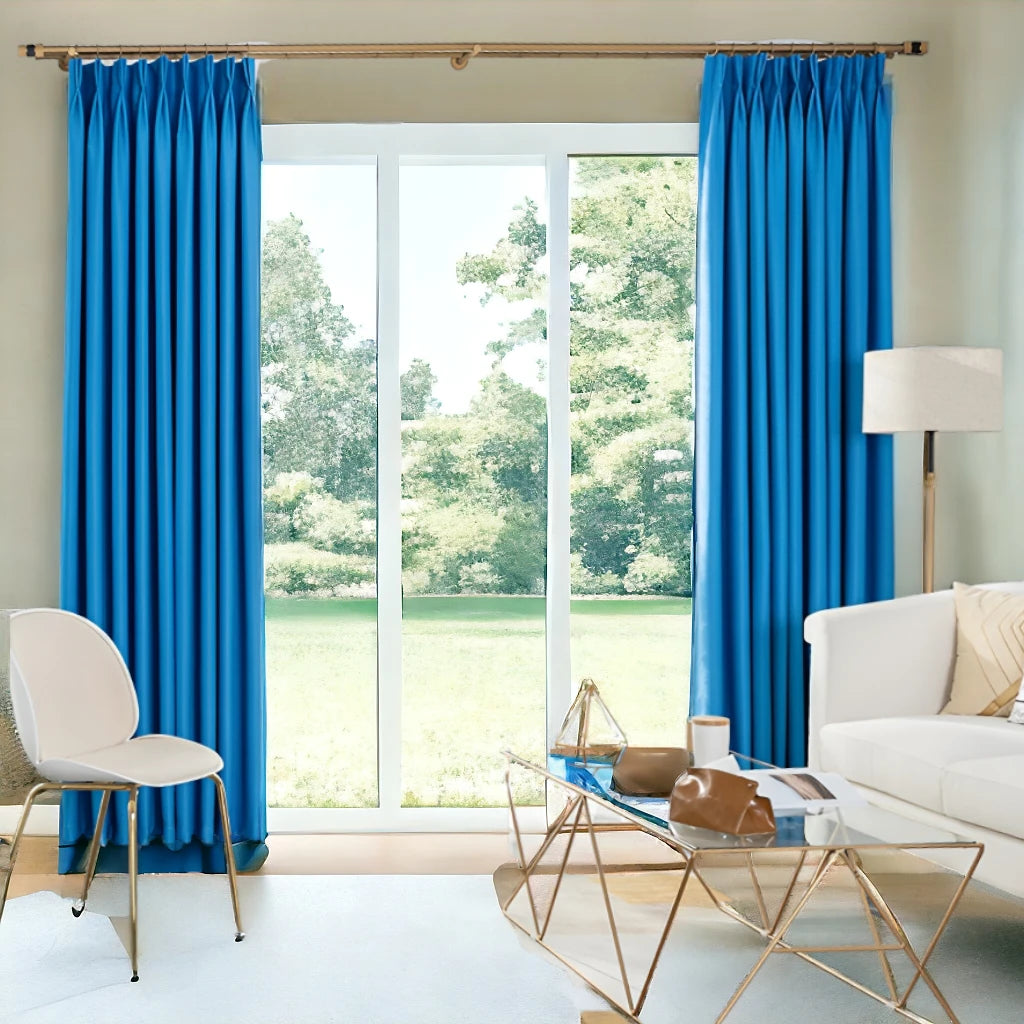 Presley Polyester Minimalist Soundproof Blackout Custom Curtains - Thermal Insulated Window Drapes for Bedroom, Living Room & Home Theater