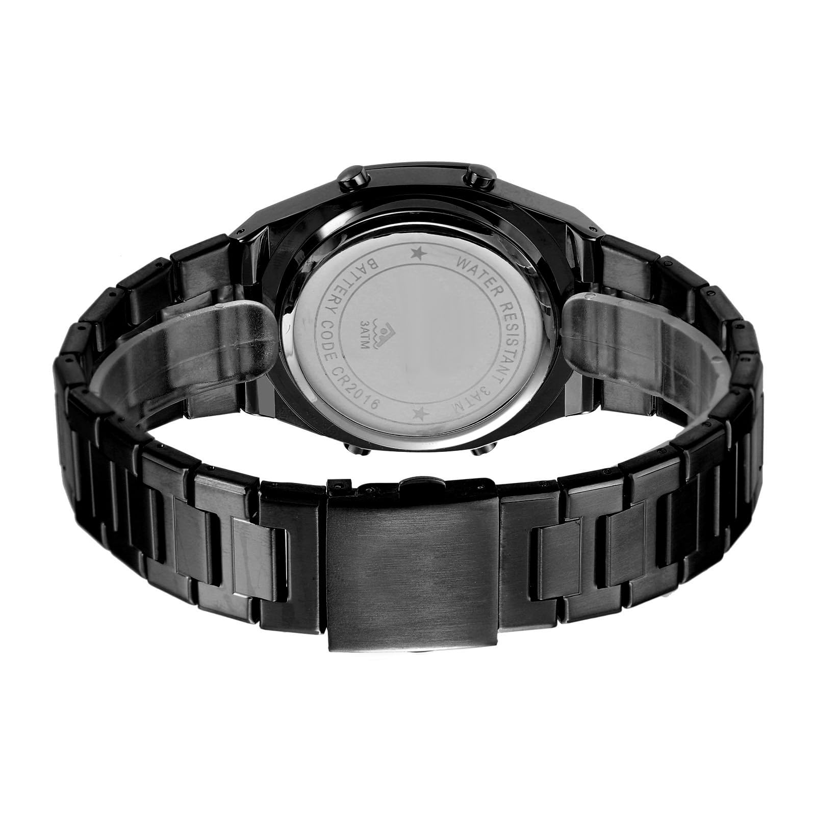 Premium Stainless Steel Digital Men's Watch - Hexagon Designer Waterproof Watch with Alarm, Date & LED Light - Ideal for Casual, Business & Outdoor Activities